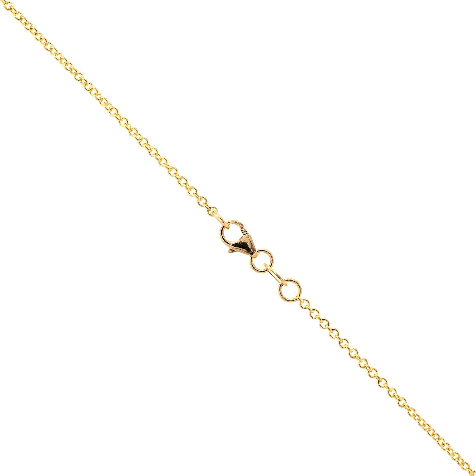 18K Yellow Gold Princess Cut Diamond Pendant Necklace - Image 3