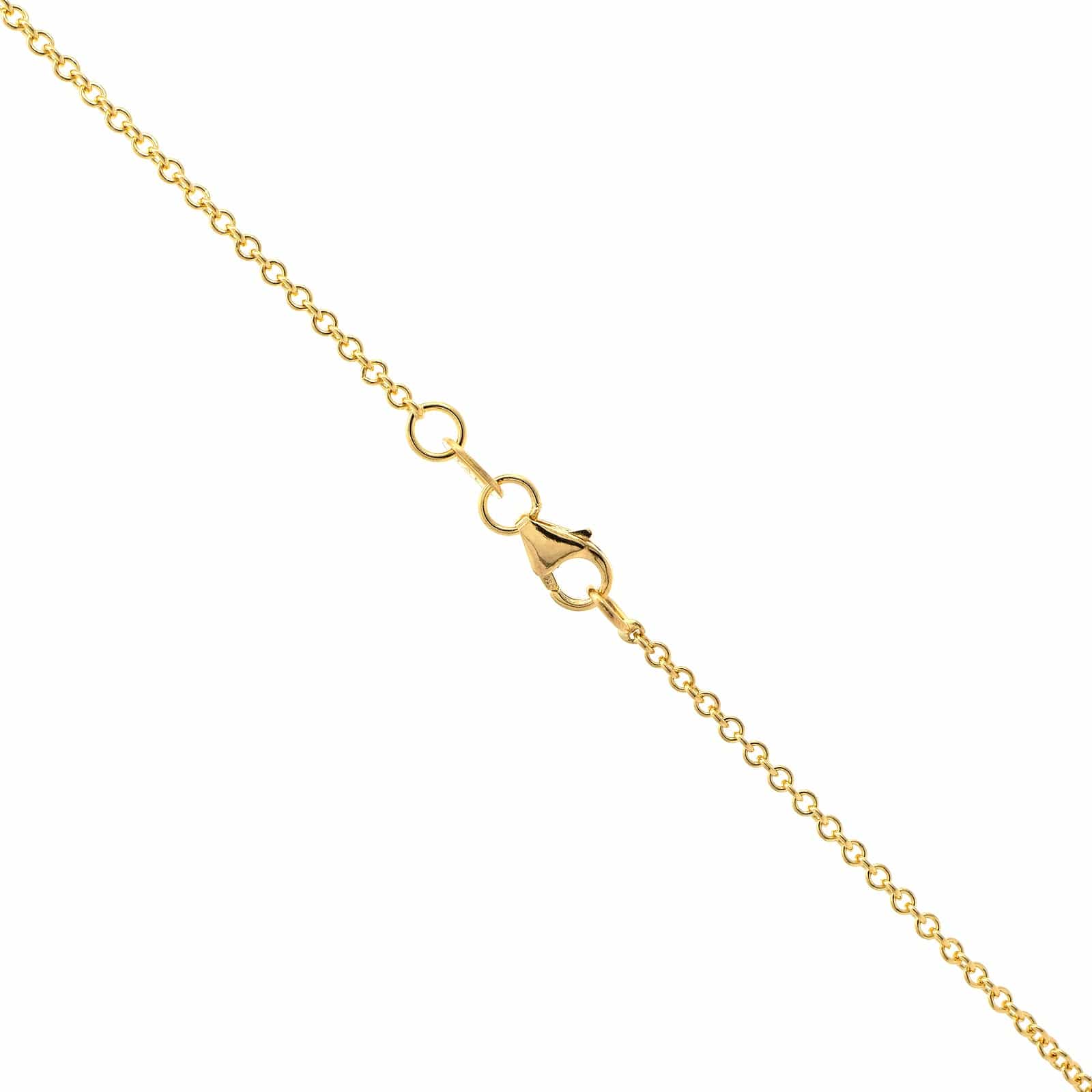 18K Yellow Gold Princess Cut Diamond Pendant Necklace - Image 3