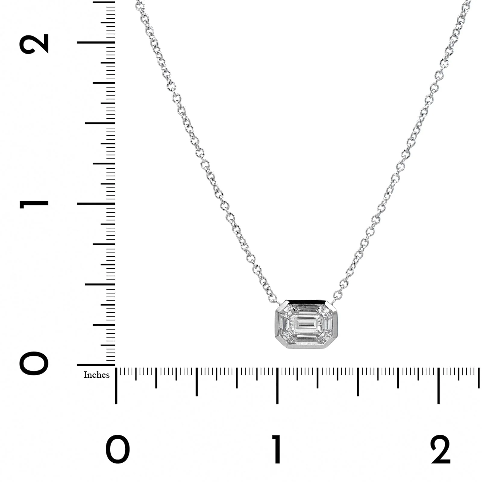 18K White Gold Kaleidoscope Diamond Pendant Necklace - Image 4