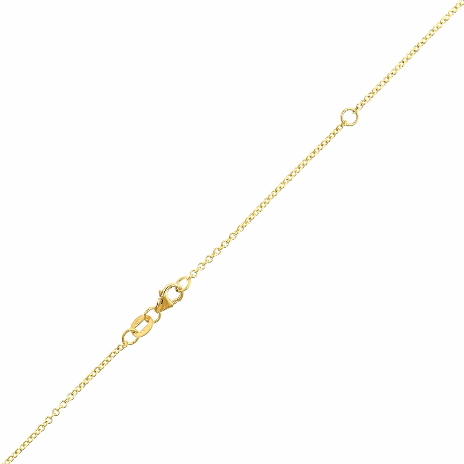 18K Yellow Gold Diamond Star of David Pendant Necklace - Image 3