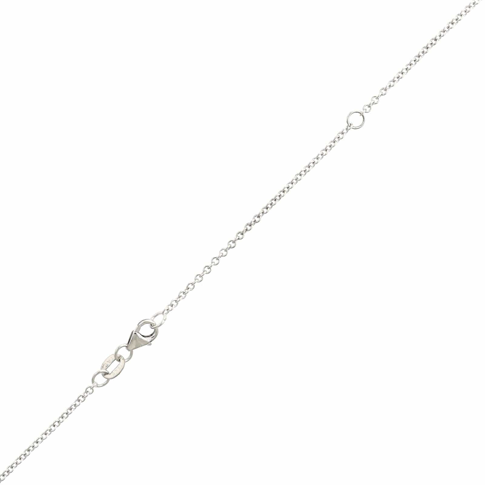 18K White Gold Diamond Star of David Pendant Necklace - Image 3