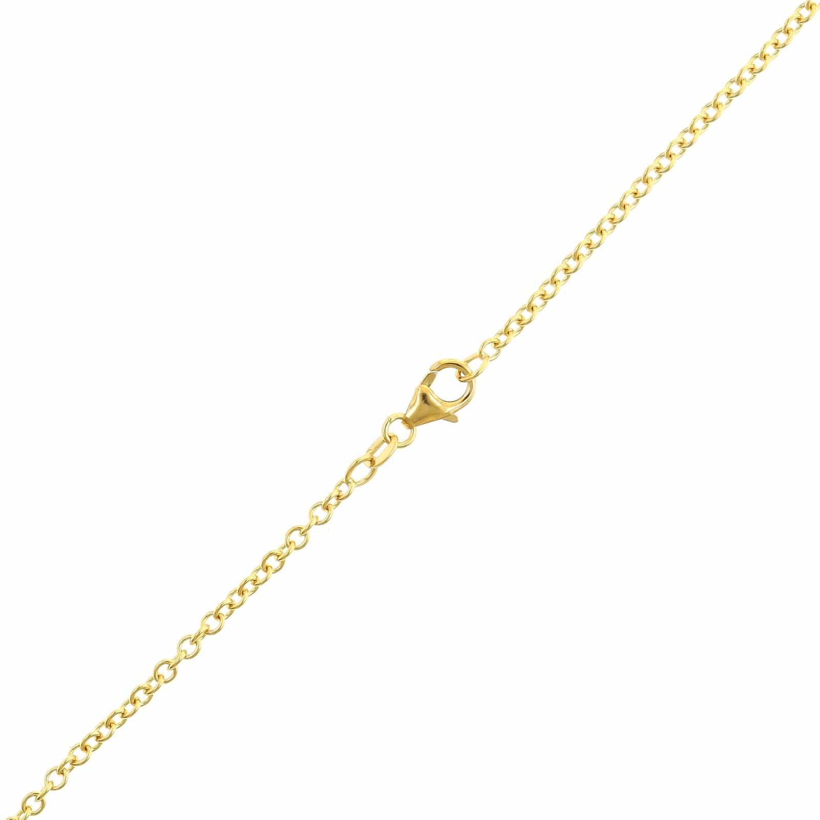 18K Yellow Gold Diamond Star of David Pendant Necklace - Image 3