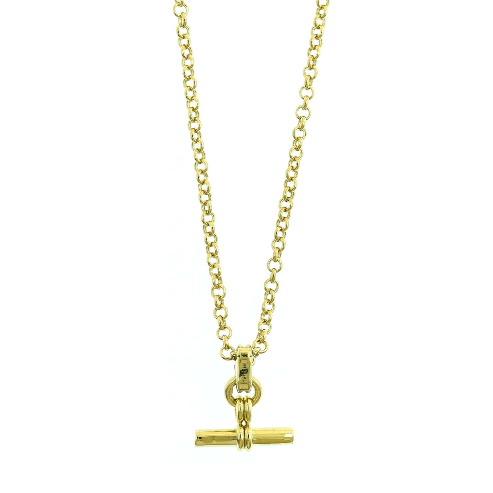 18K Yellow Gold Detachable Diamond Toggle Necklace - Image 2