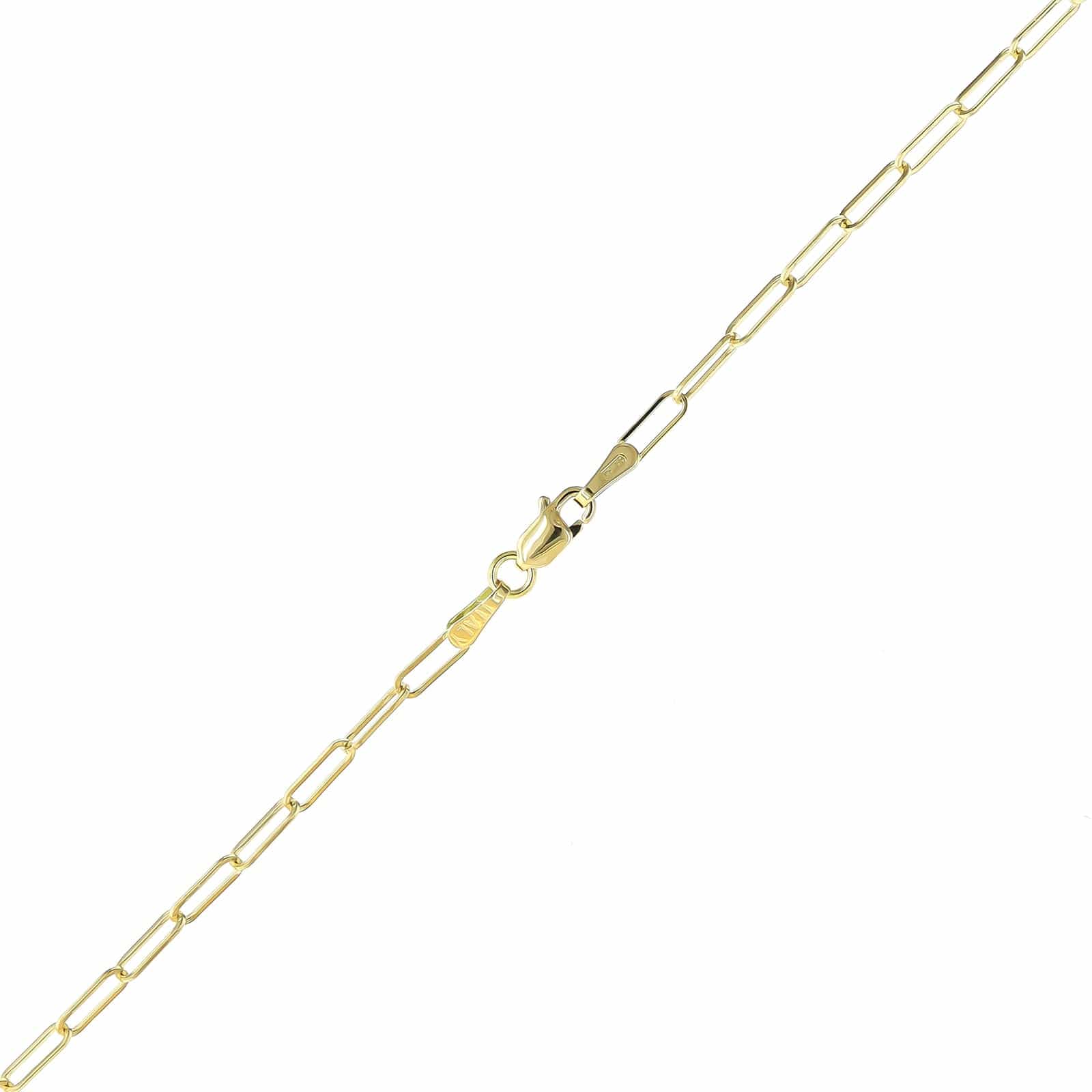 18K Yellow Gold Petite Diamond Dog Tag Pendant Necklace - Image 3