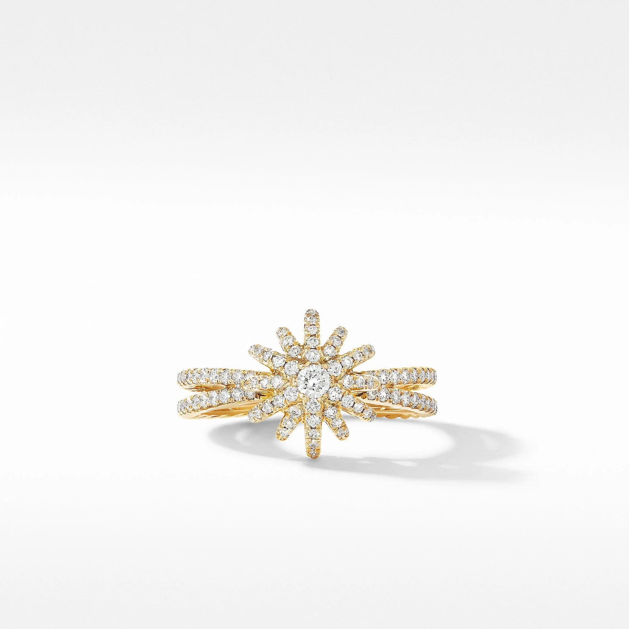 Starburst Ring in 18K Yellow Gold with Pavé Diamonds - Image 3