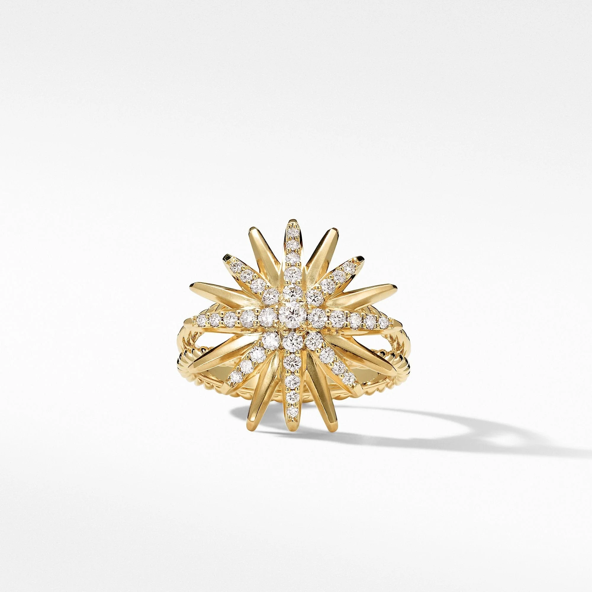 Starburst Ring in 18K Yellow Gold with Pavé Diamonds - Image 2