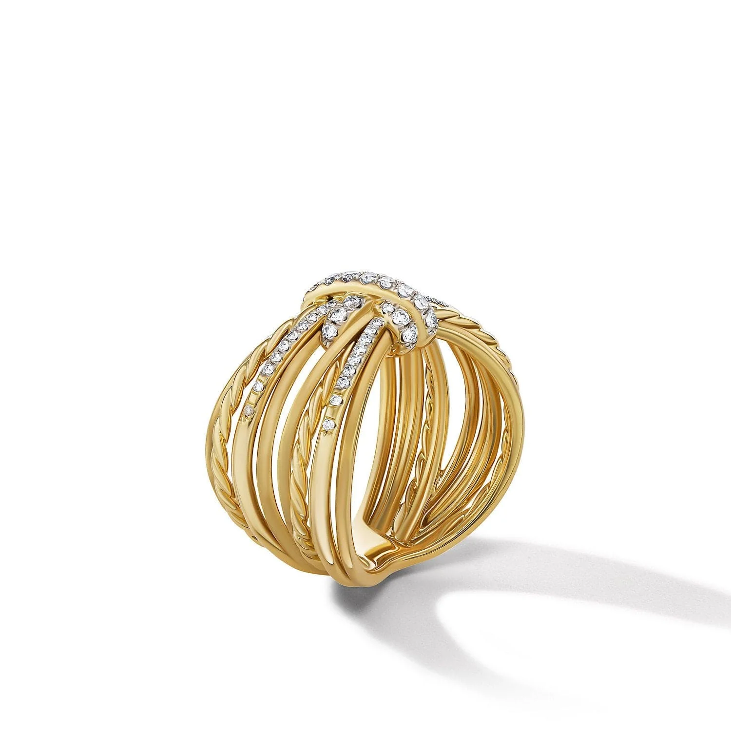 Angelika Maltese Ring in 18K Yellow Gold with Pavé Diamonds - Image 2