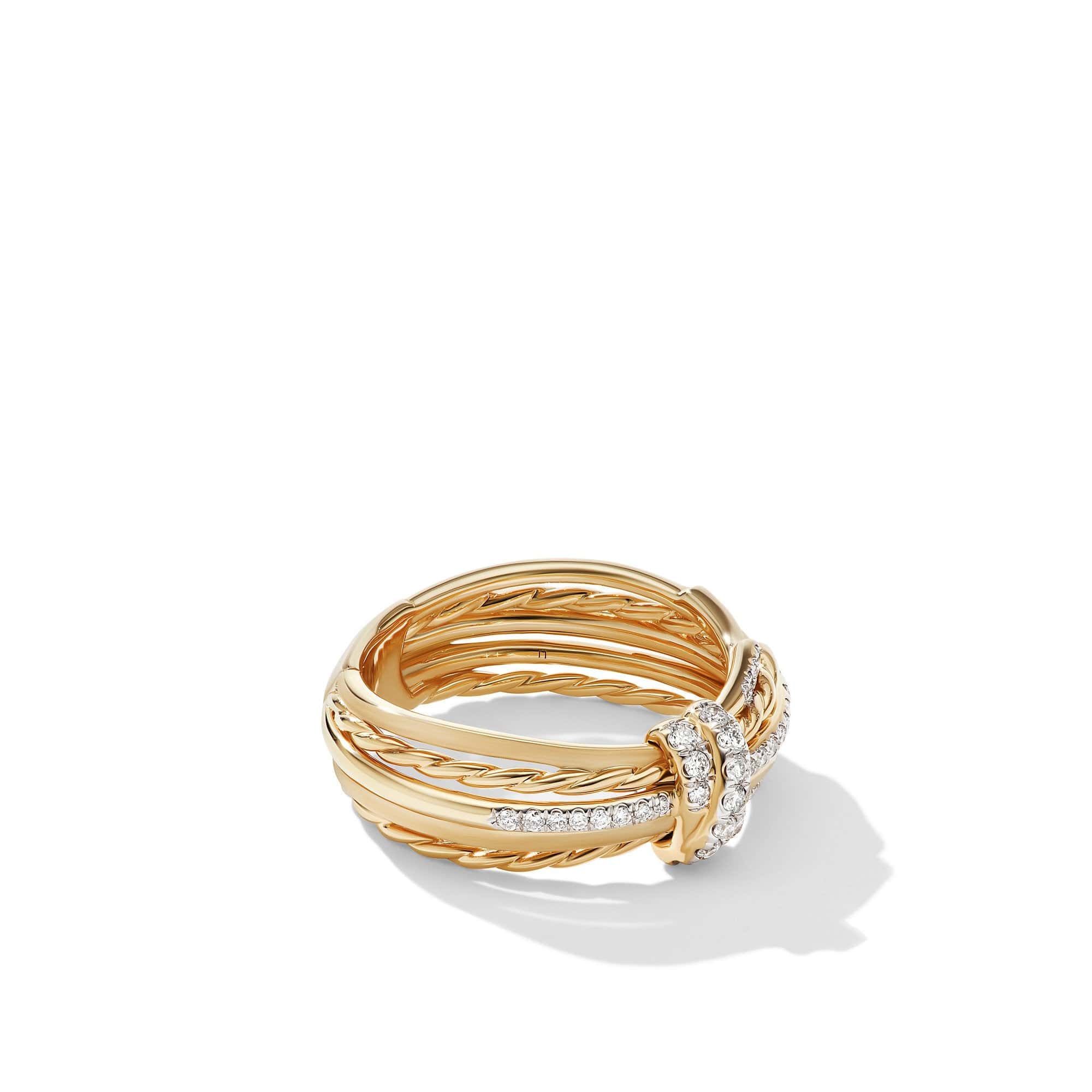 Angelika Ring in 18K Yellow Gold with Pavé Diamonds