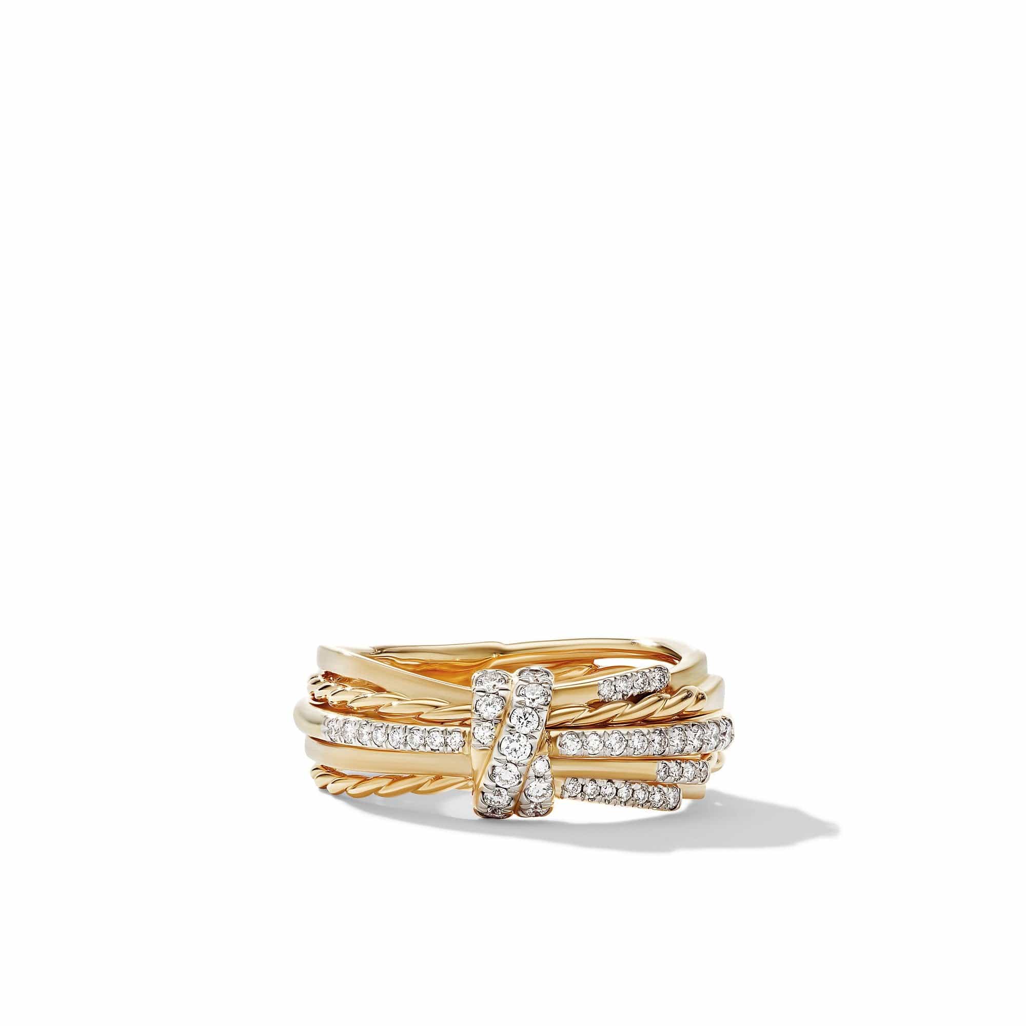 Angelika Ring in 18K Yellow Gold with Pavé Diamonds - Image 3