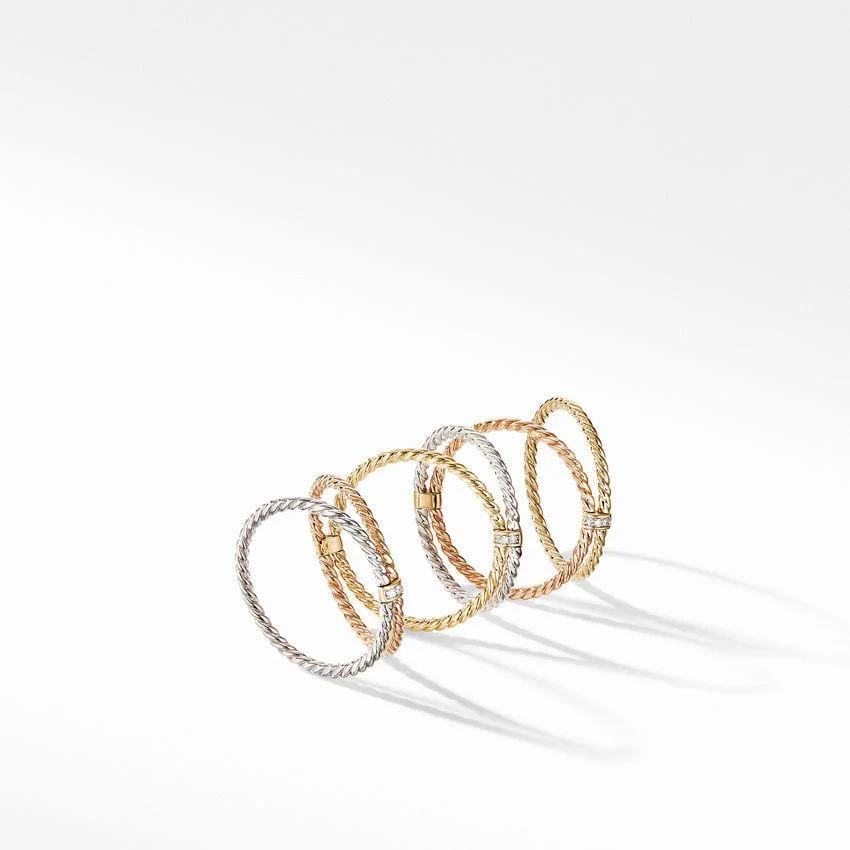 Diamond Origami Ring in 18K Yellow & White Gold - Image 3