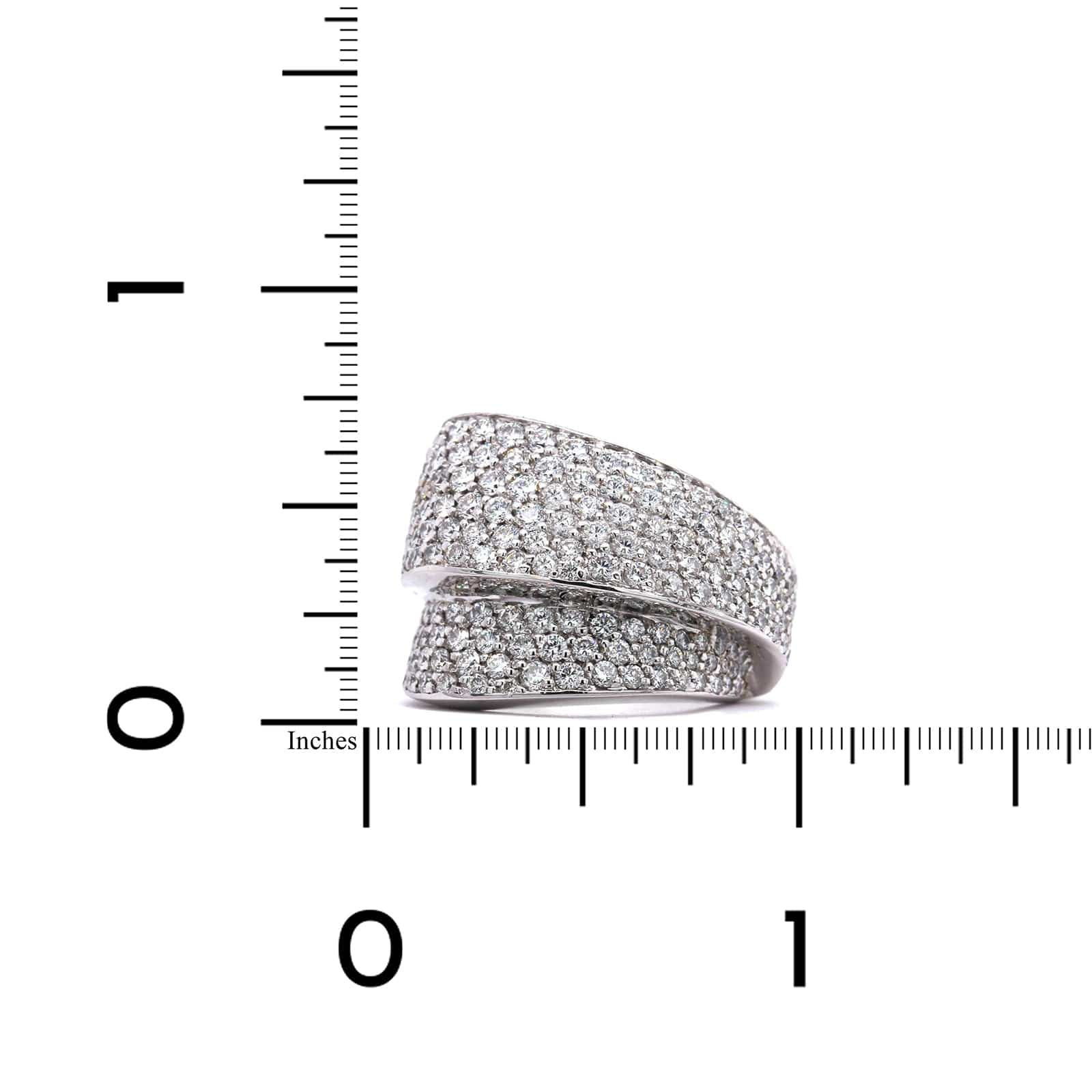 18K White Gold Pave Diamond Ring - Image 4