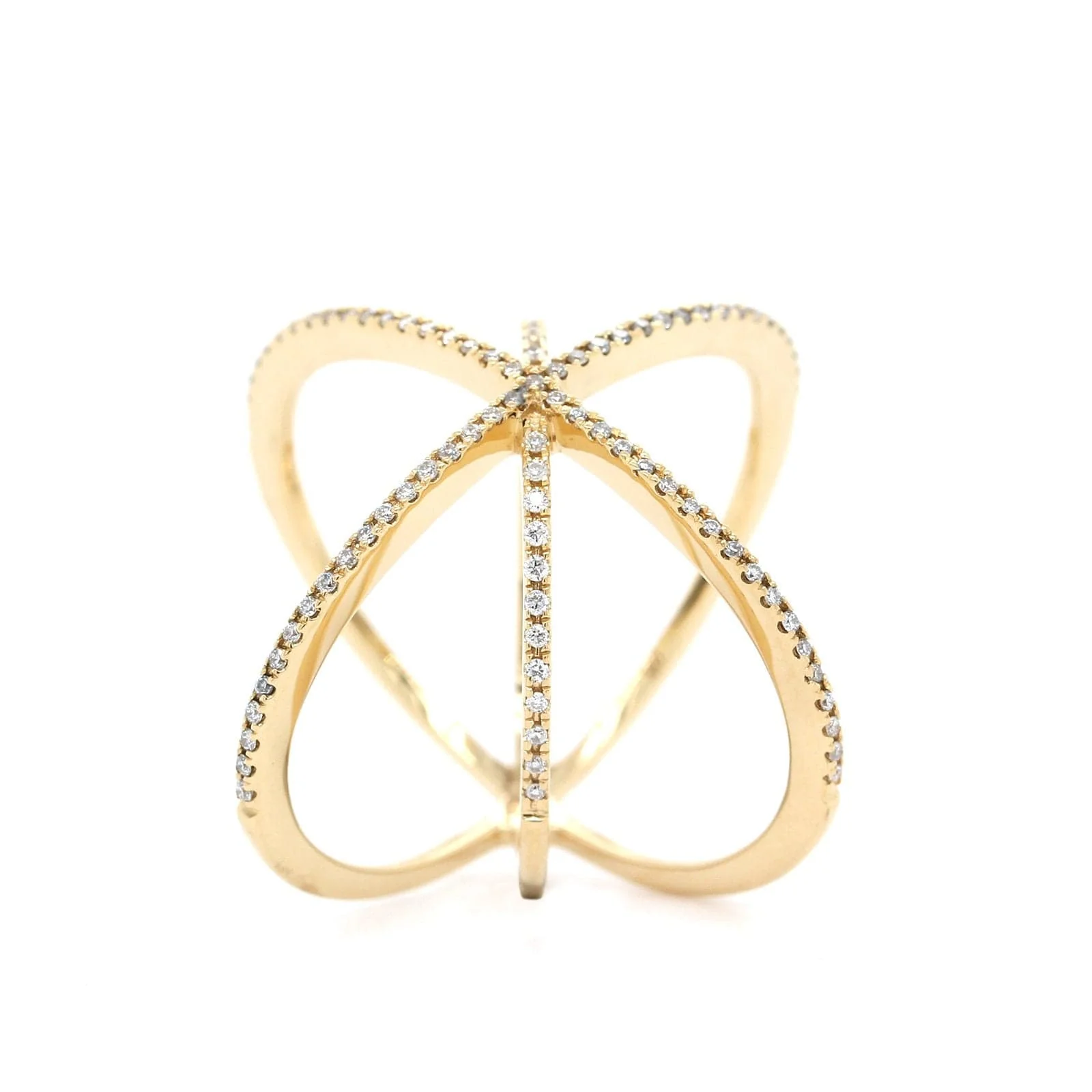 14K Yellow Gold Orbit Diamond Ring - Image 2