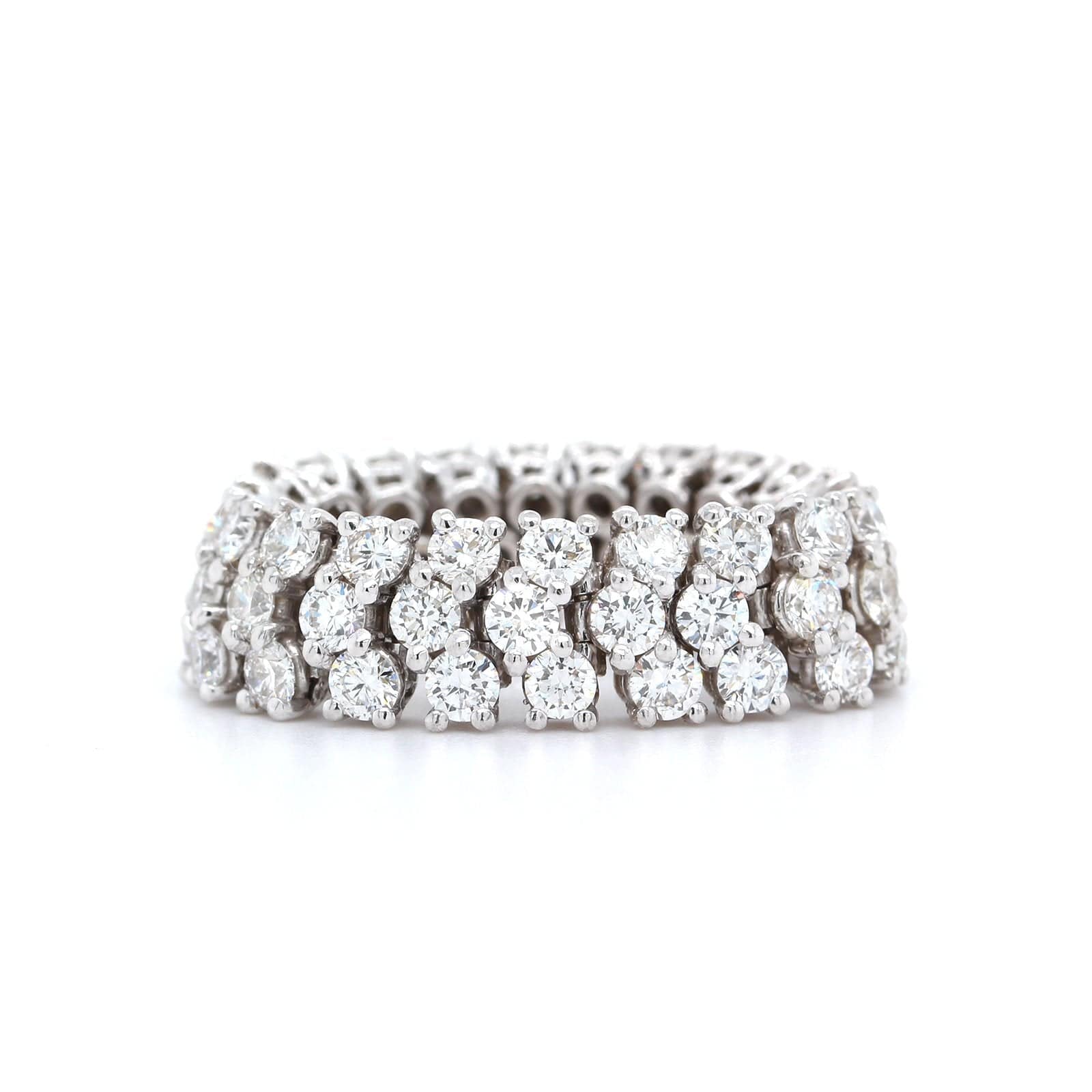 18K White Gold Flexible Diamond Ring