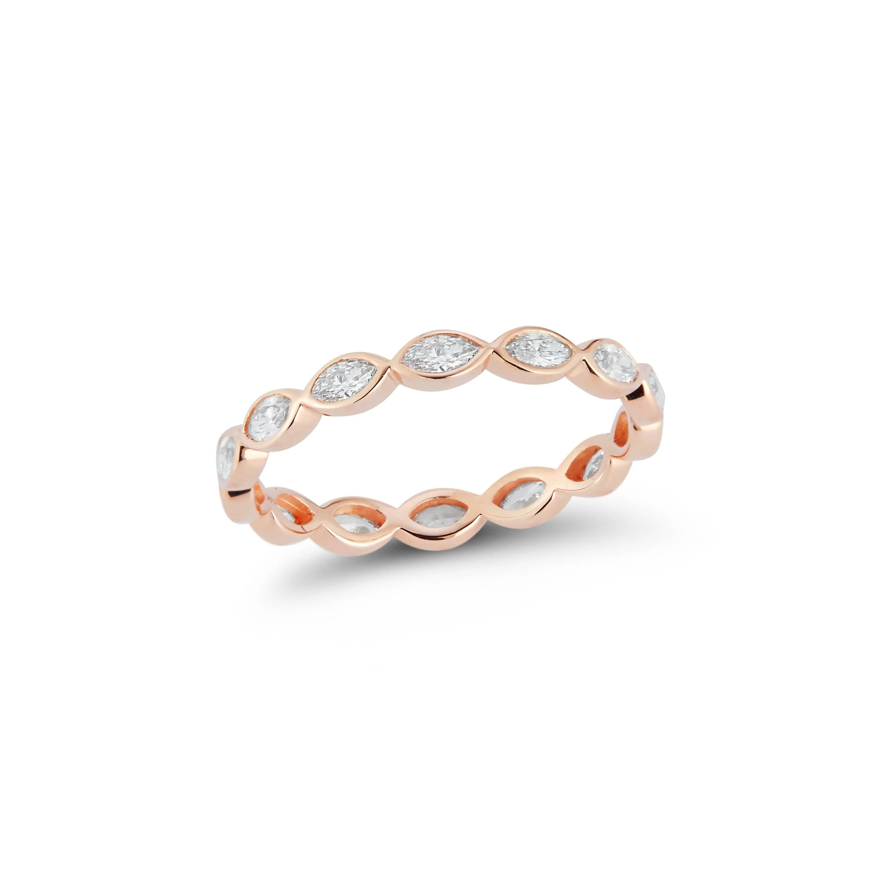 Dana Rebecca 14K Rose Gold Marquise Bezel Set Ring