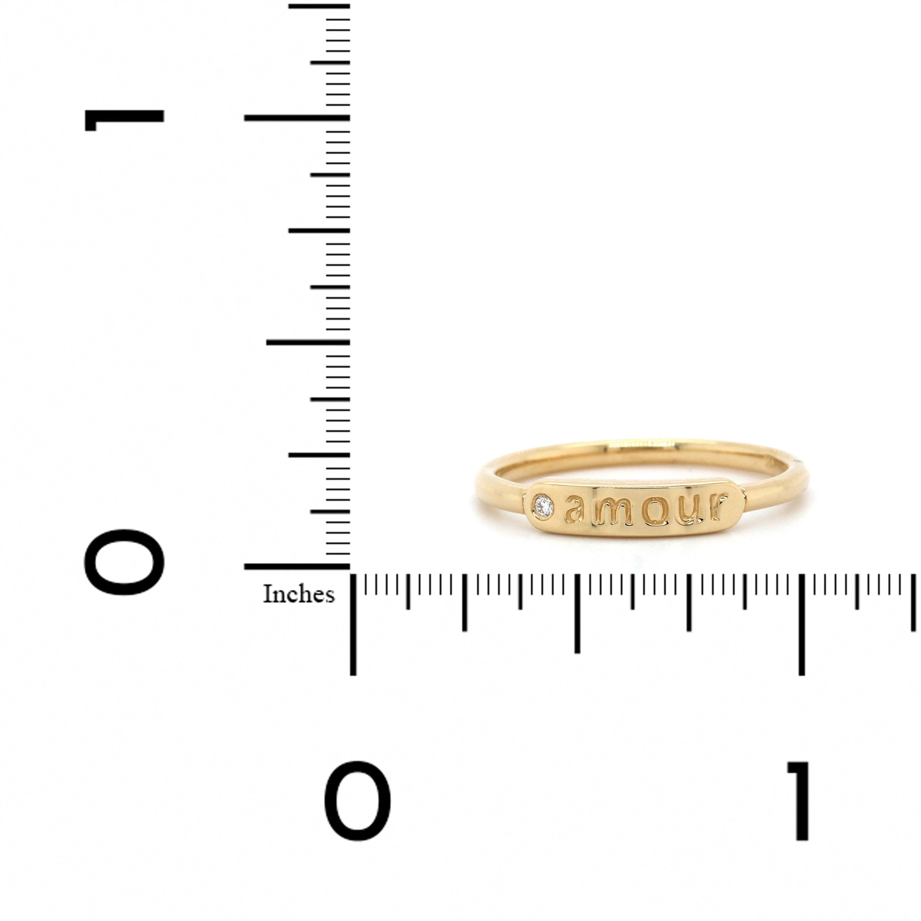 Personalized Twiggy Diamond Bar Ring - Image 4