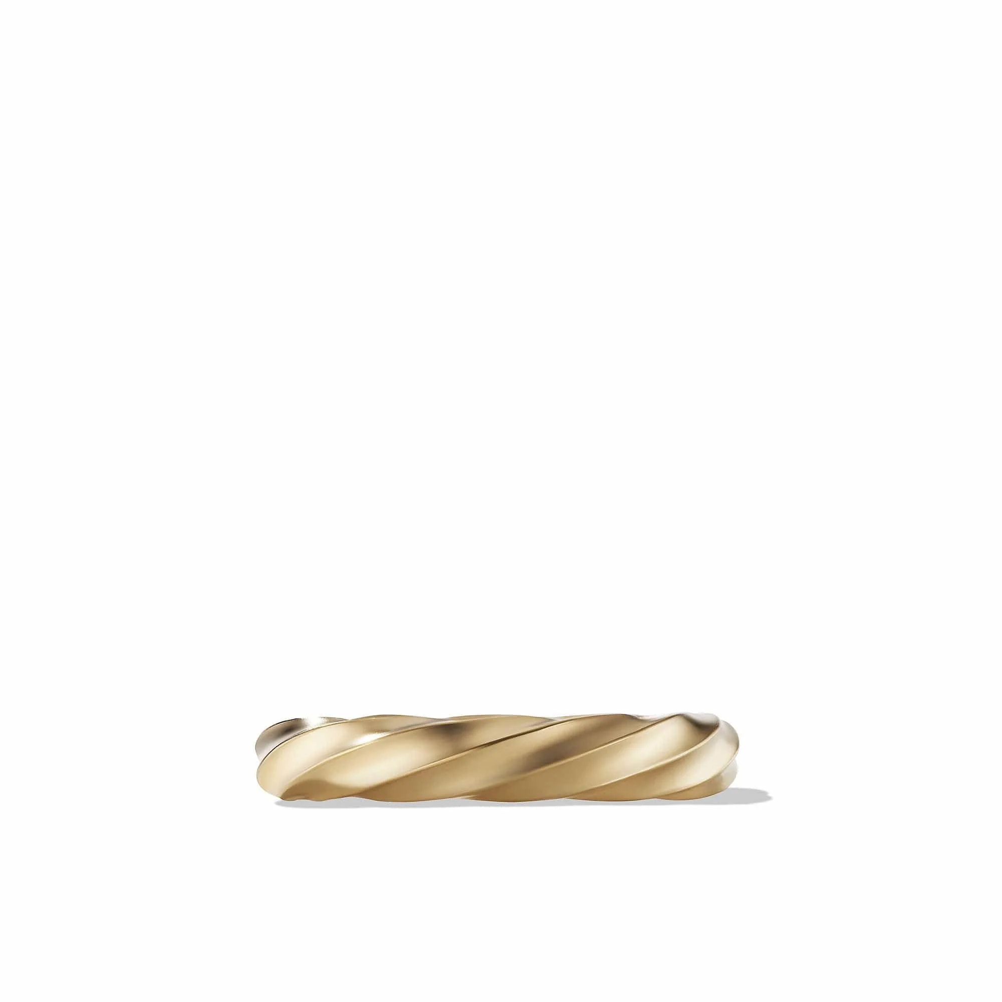 Cable Edge Band Ring in Recycled 18K Yellow Gold with Pavé Diamonds - Image 3