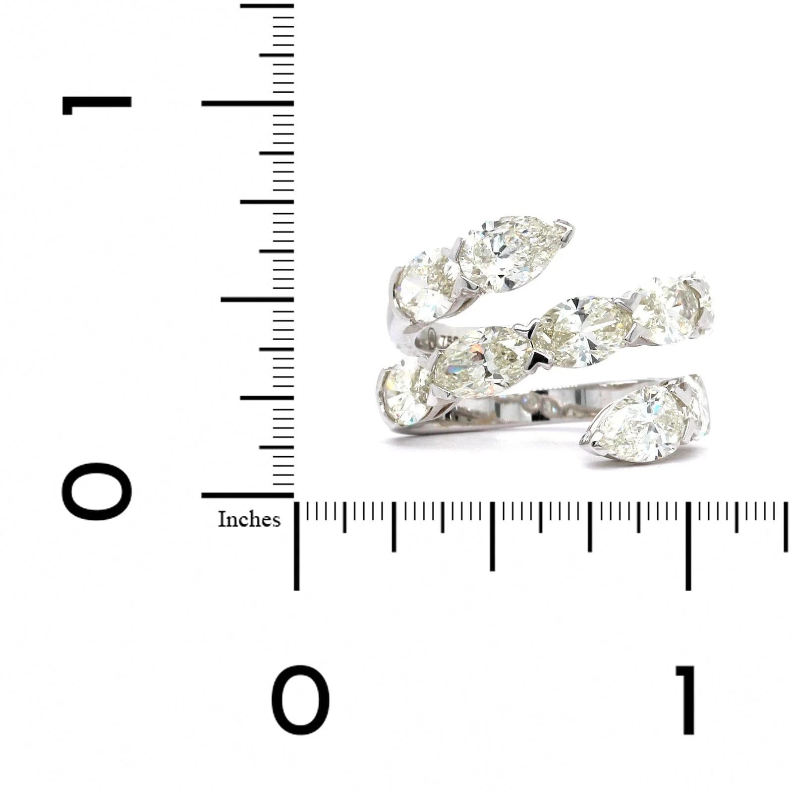Etho Maria 18K White Gold Diamond Wrap Ring - Image 3