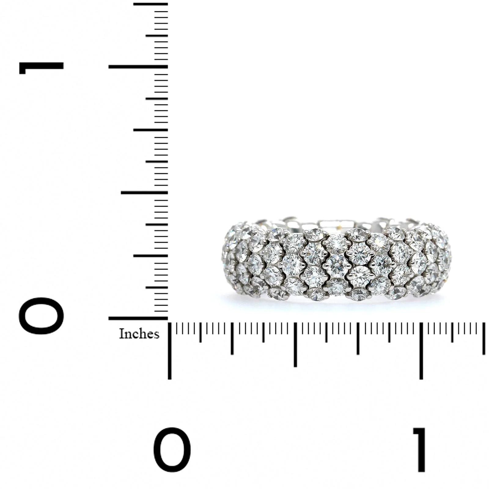 Zydo 18K White Gold Pave Diamond Stretch Ring - Image 3