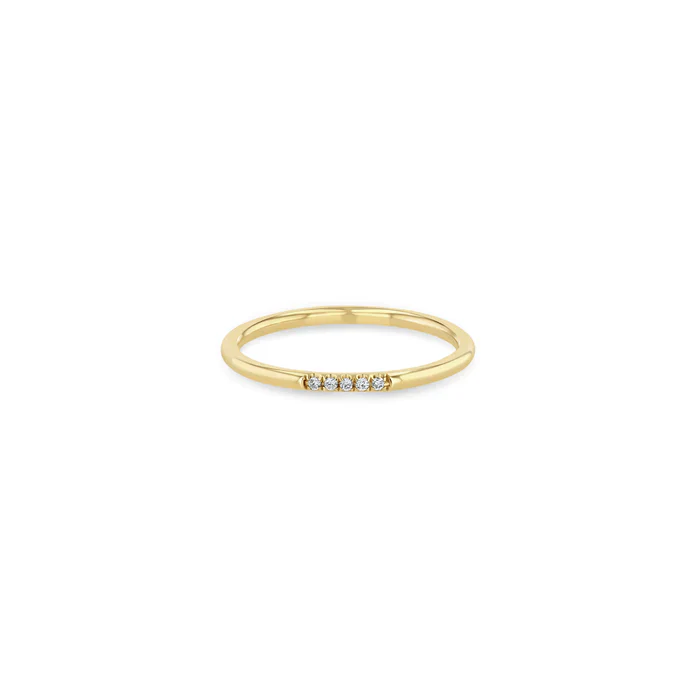 Zoe Chicco 14K Yellow Gold Pave Diamond Ring