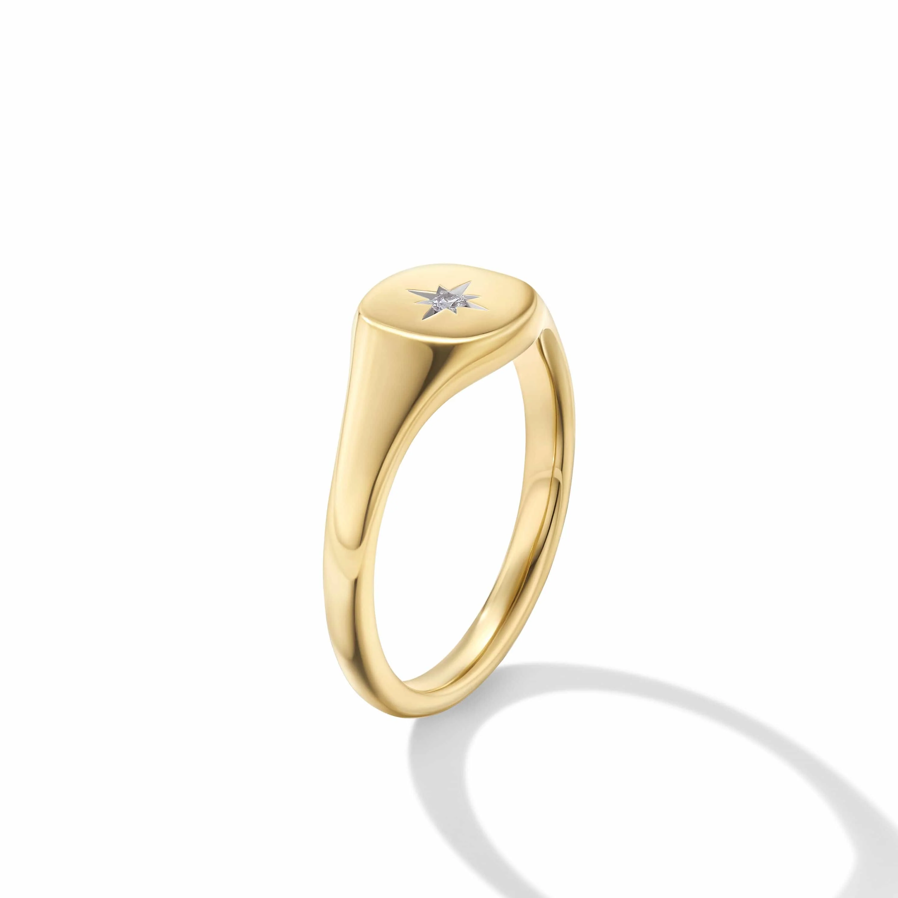 Cable Collectibles® Starset Pinky Ring in 18K Yellow Gold with Diamond - Image 2