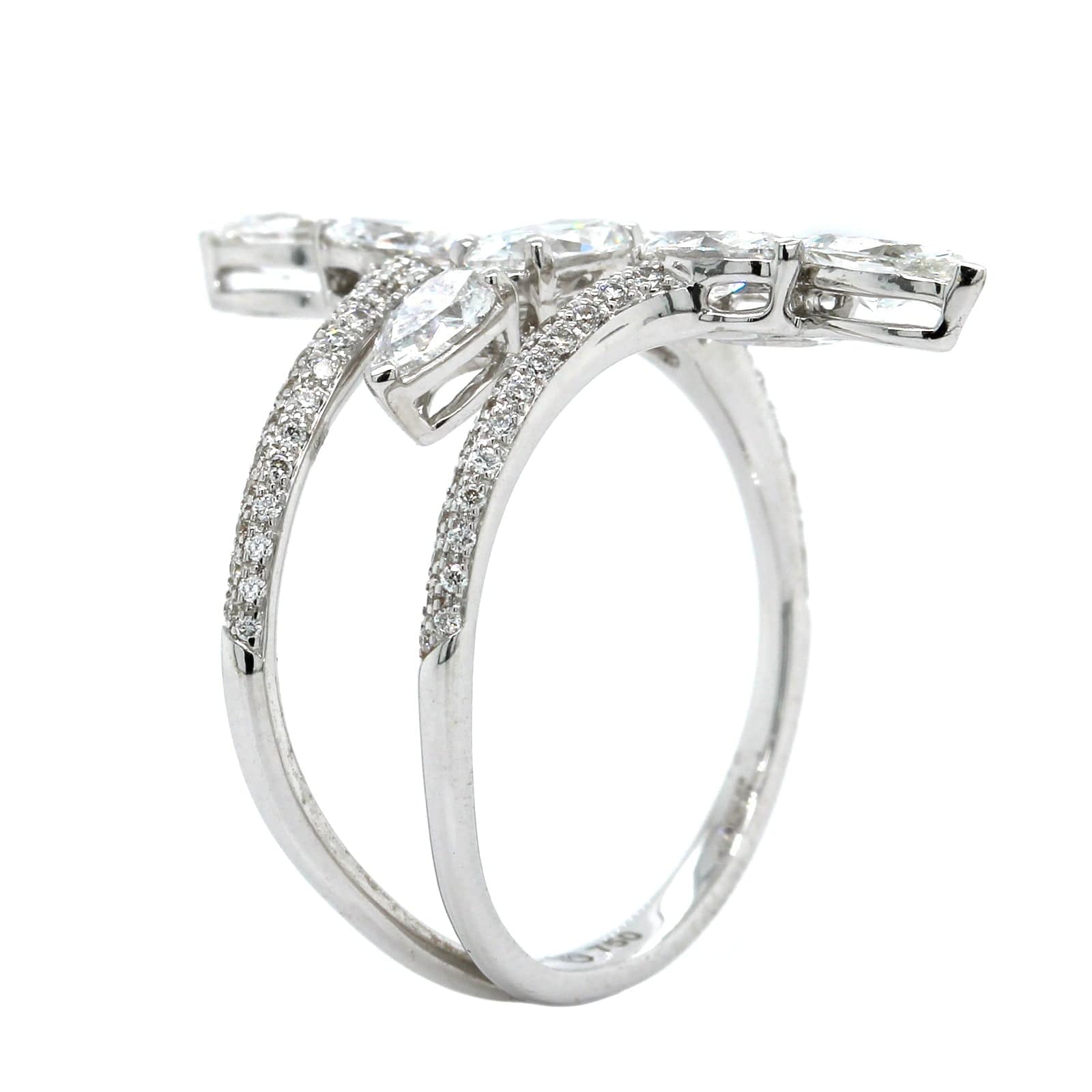 Etho Maria 18K White Gold 3 Row Diamond Ring - Image 2