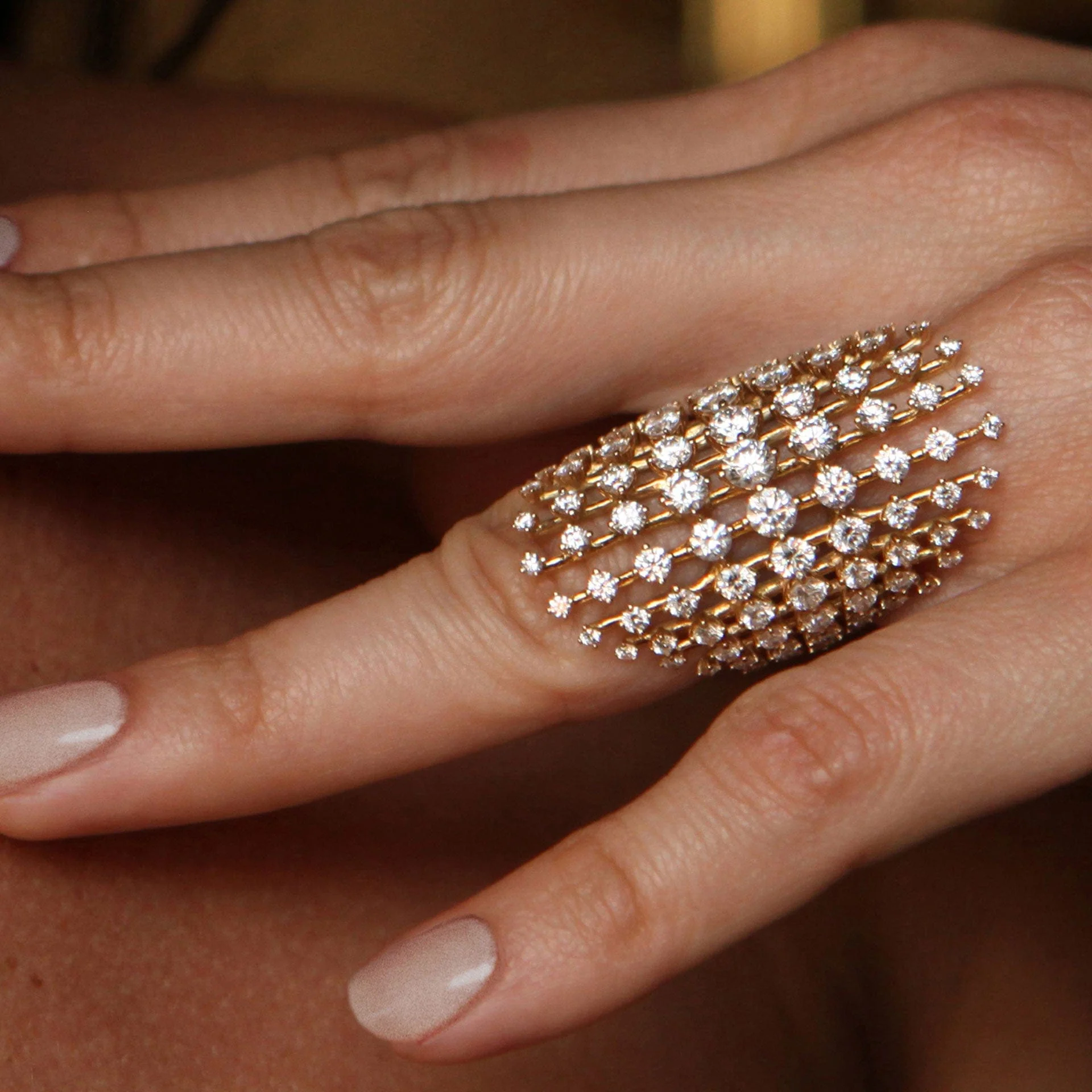 Fernando Jorge 18K Yellow Gold and Diamond Disco Ring - Image 4