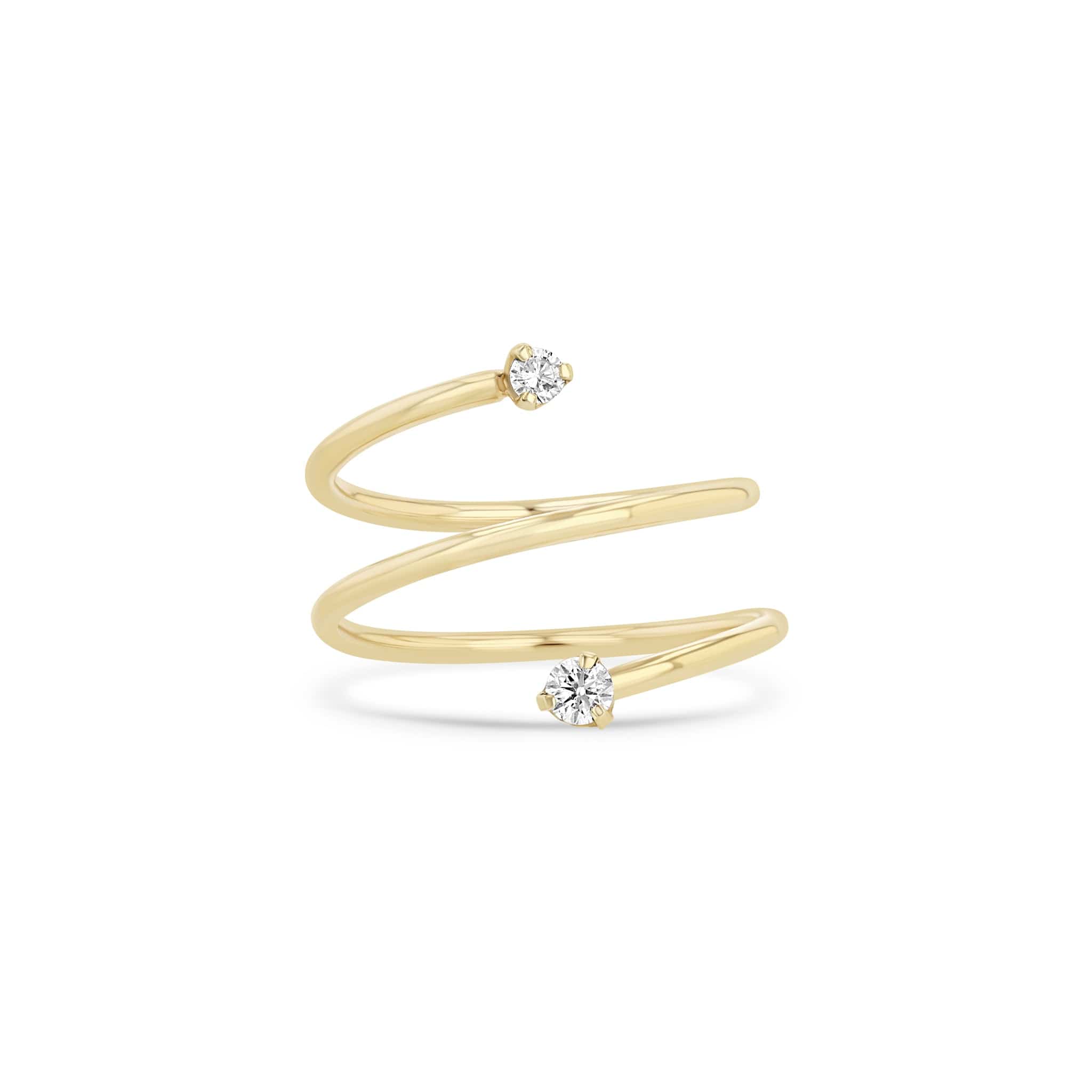 Zoe Chicco 14K Yellow Gold Wrap Around Wire Diamond Ring