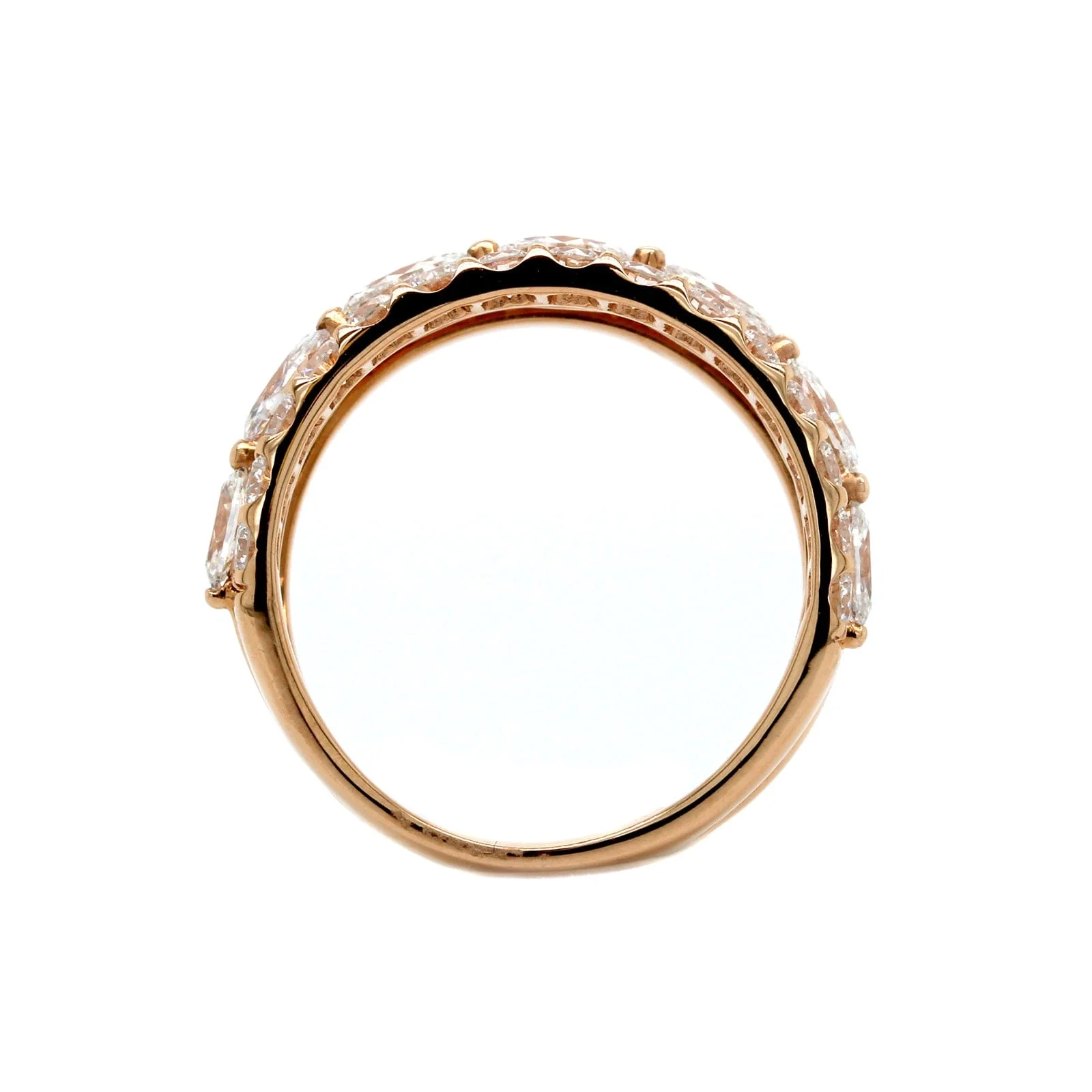 Etho Maria 18K Rose Gold 3 Row Diamond Band - Image 3