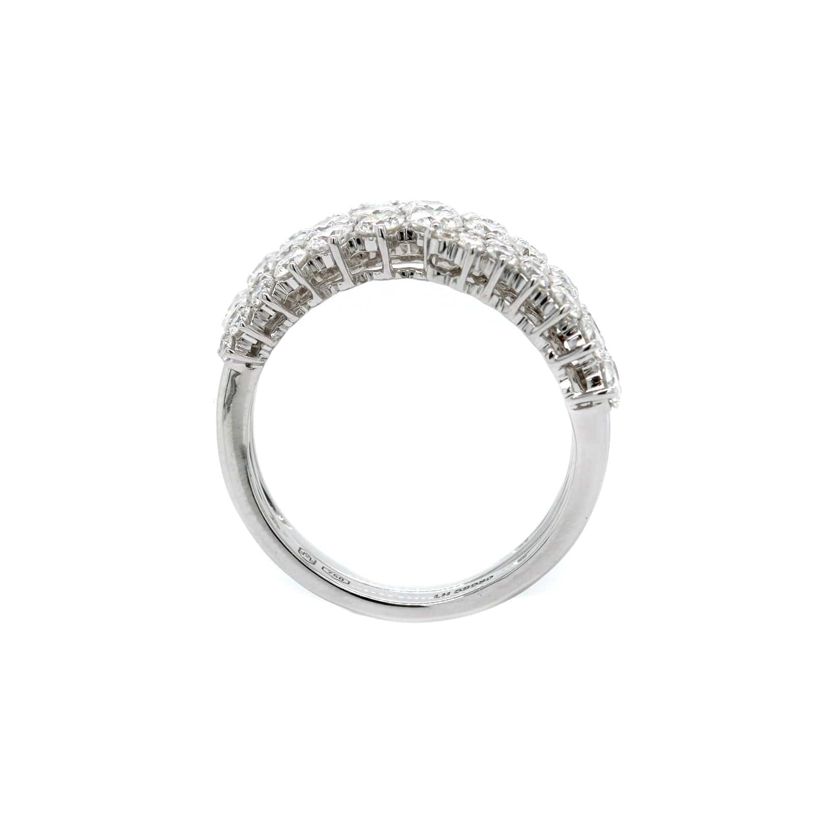 Etho Maria 18K White Gold and Diamond Bypass Ring - Image 3