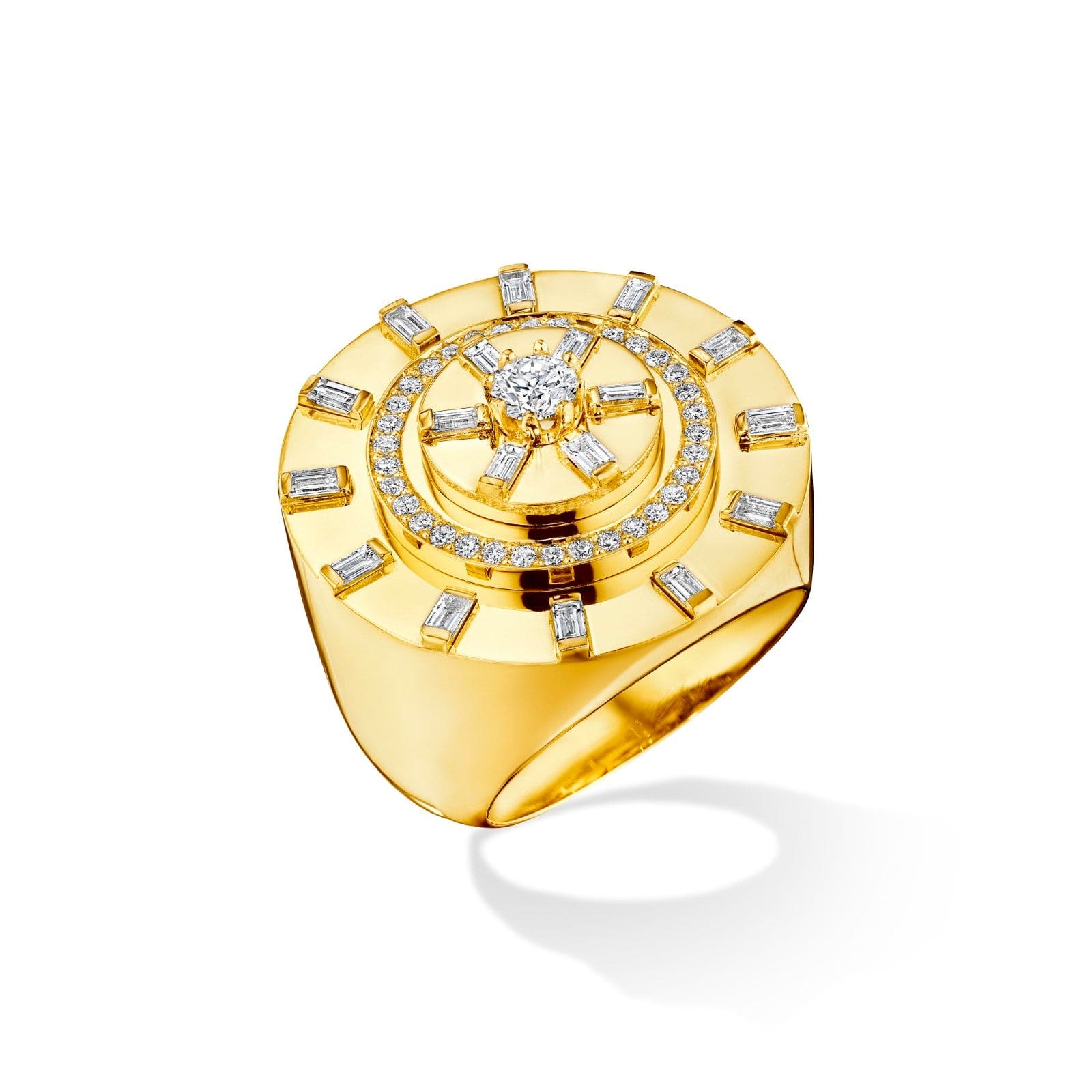 CADAR 18K Yellow Gold Unity Diamond Cocktail Ring