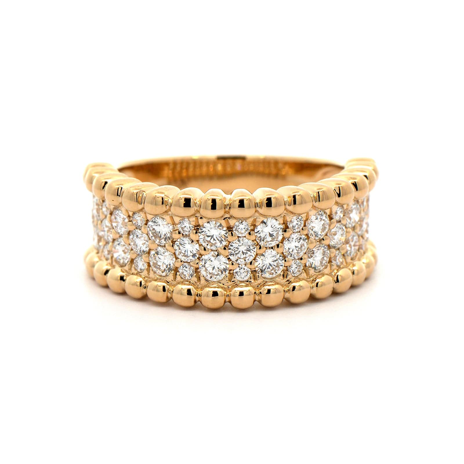 14K Yellow Gold Pave Diamond Ring