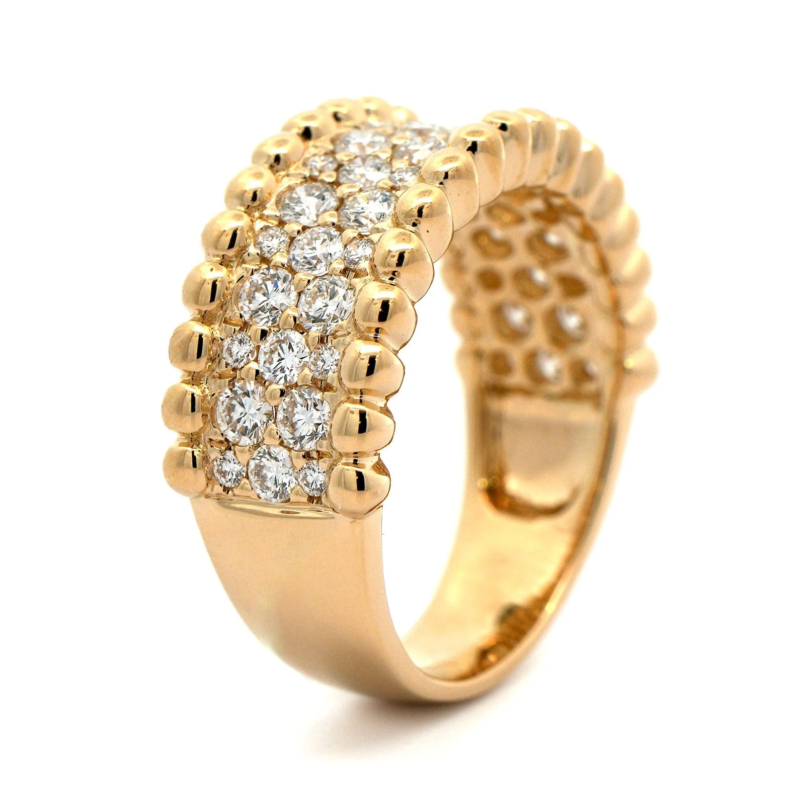 14K Yellow Gold Pave Diamond Ring - Image 2