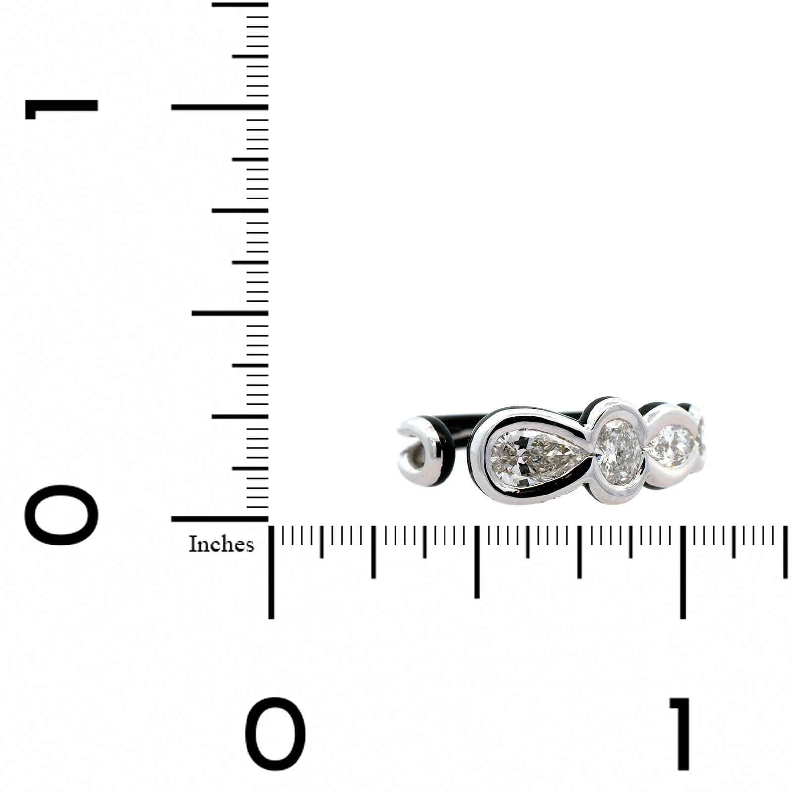 Etho Maria 18K White Gold Diamond and Black Ceramic Ring - Image 3