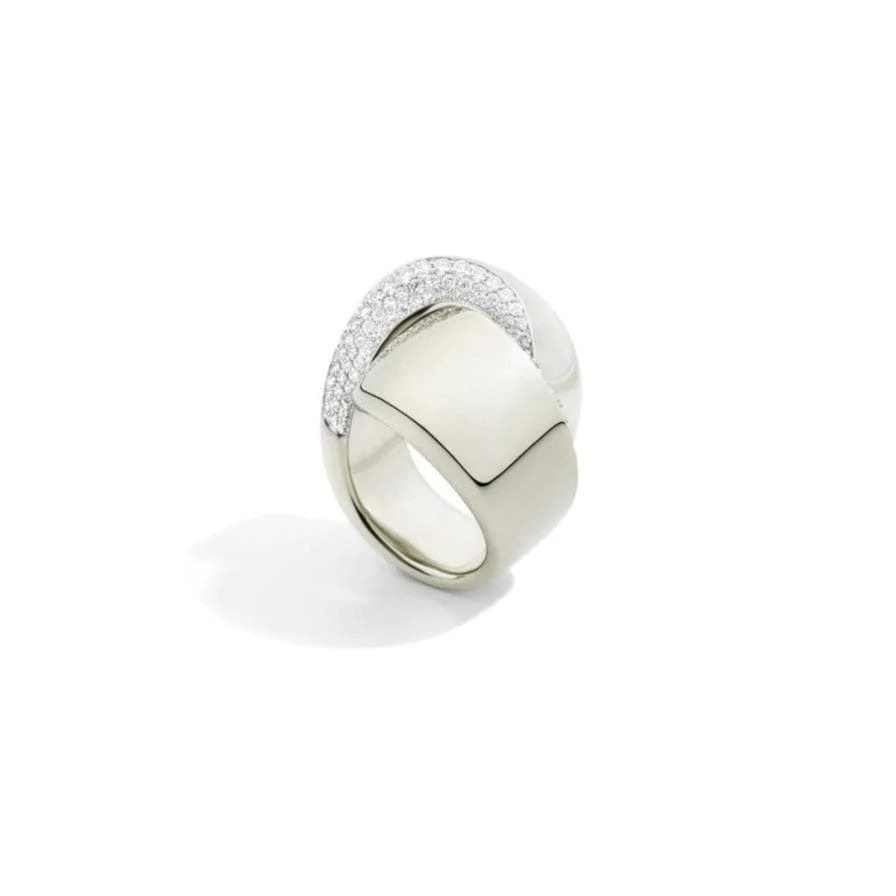 Vhernier 18K White Gold Abbraccio Diamond Ring