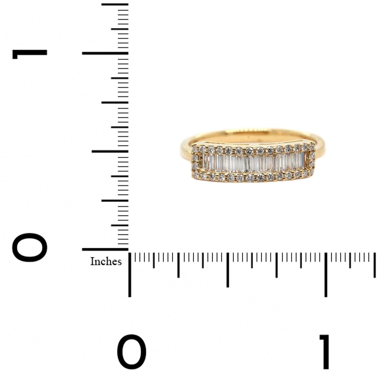 18K Yellow Gold Baguette Diamond Ring - Image 4