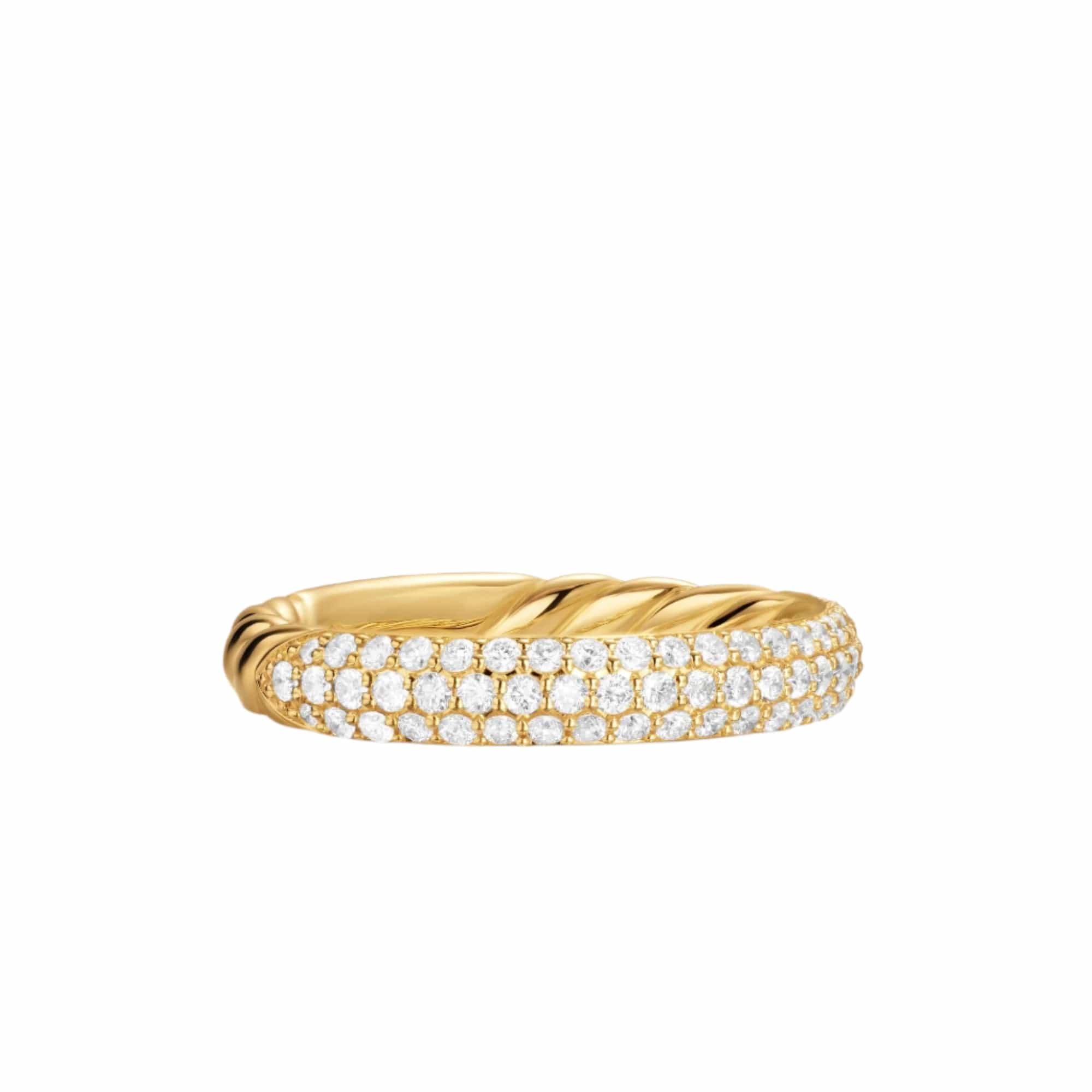 DY Mercer® Pavé Band Ring 18K Yellow Gold with Diamonds, 3.7mm