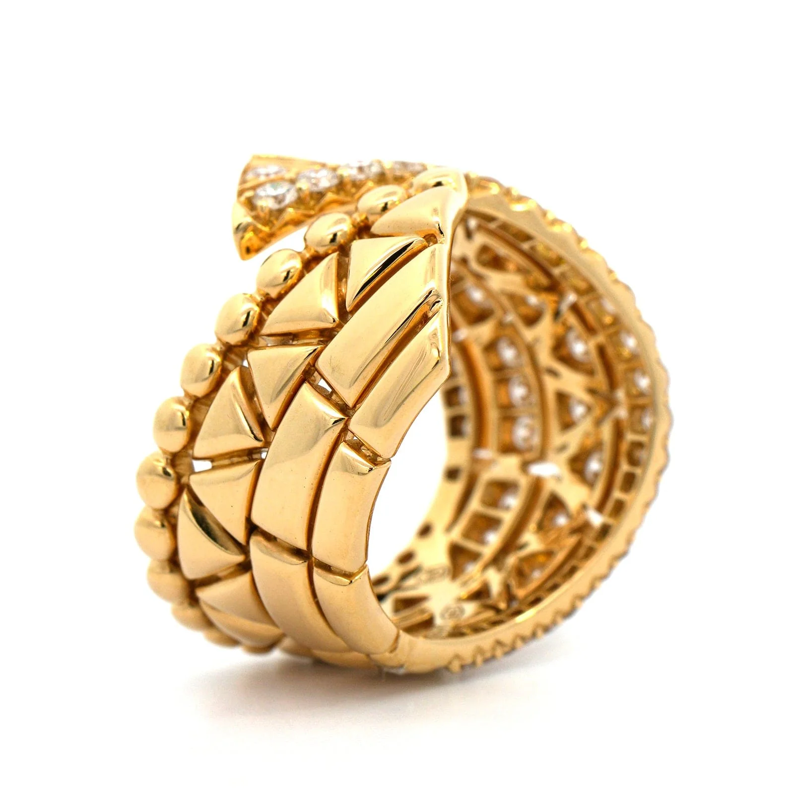 Etho Maria 18K Yellow Gold Diamond Bypass Ring - Image 2