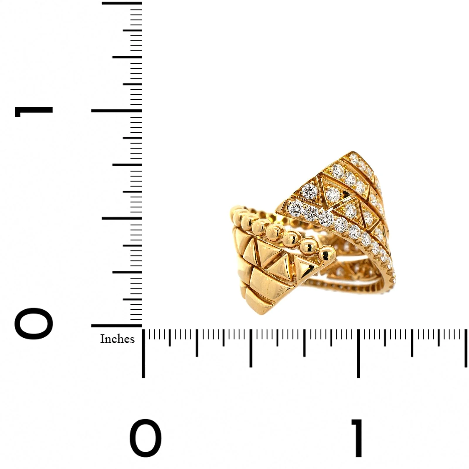 Etho Maria 18K Yellow Gold Diamond Bypass Ring - Image 3