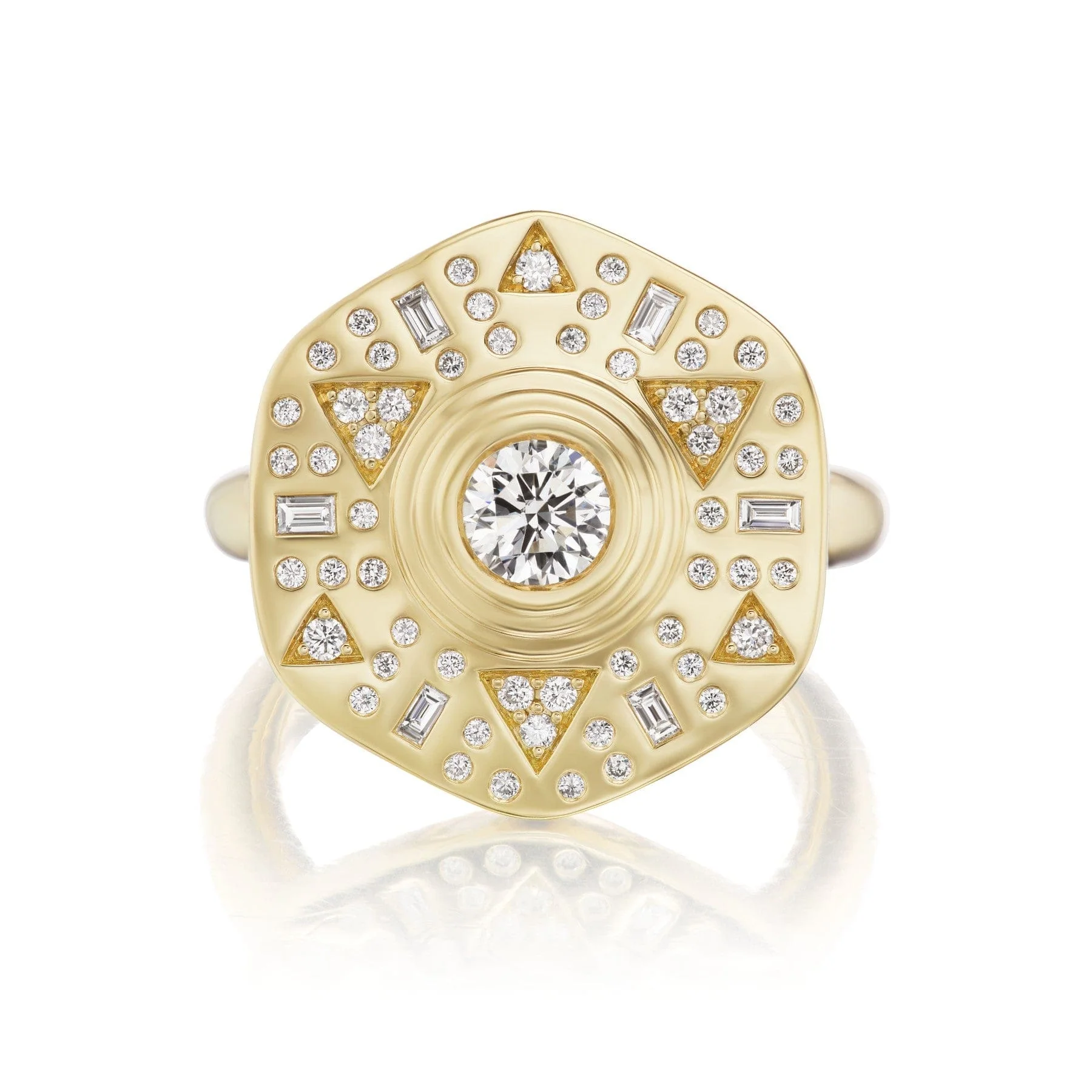Harwell Godfrey 18K Yellow Gold Mini Stardust Diamond Ring