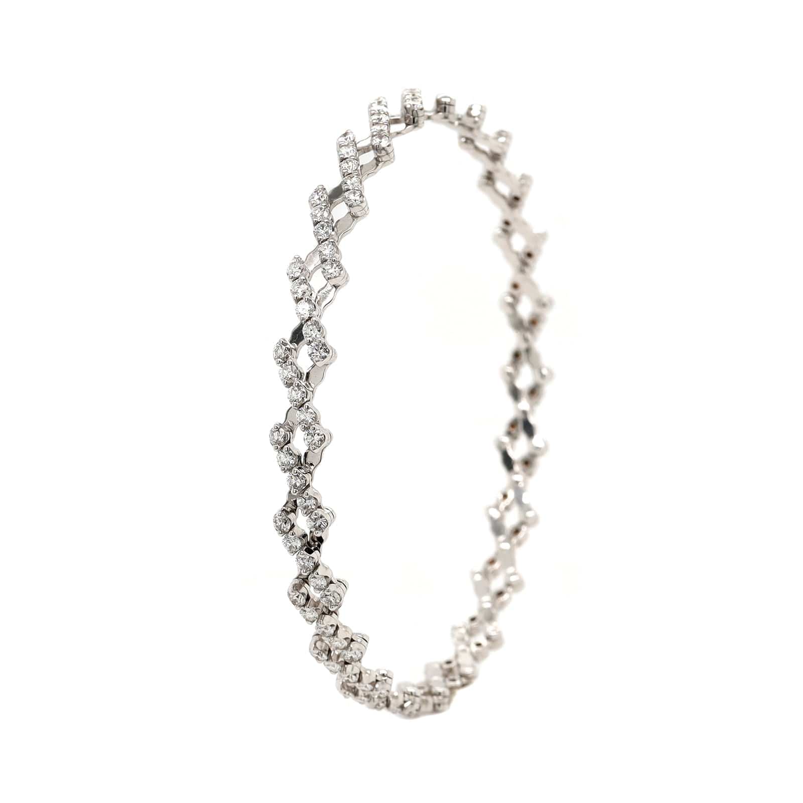 18K White Gold 5 Row Adjustable Diamond Ring or Bracelet - Image 5