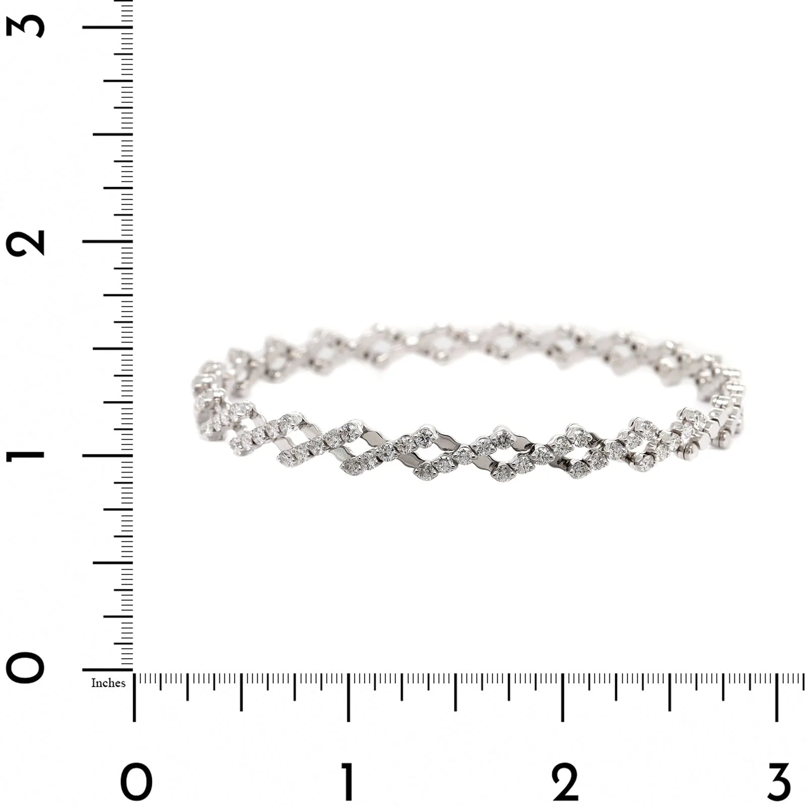 18K White Gold 5 Row Adjustable Diamond Ring or Bracelet - Image 6