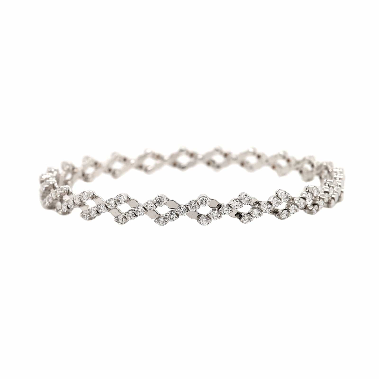 18K White Gold 5 Row Adjustable Diamond Ring or Bracelet - Image 9