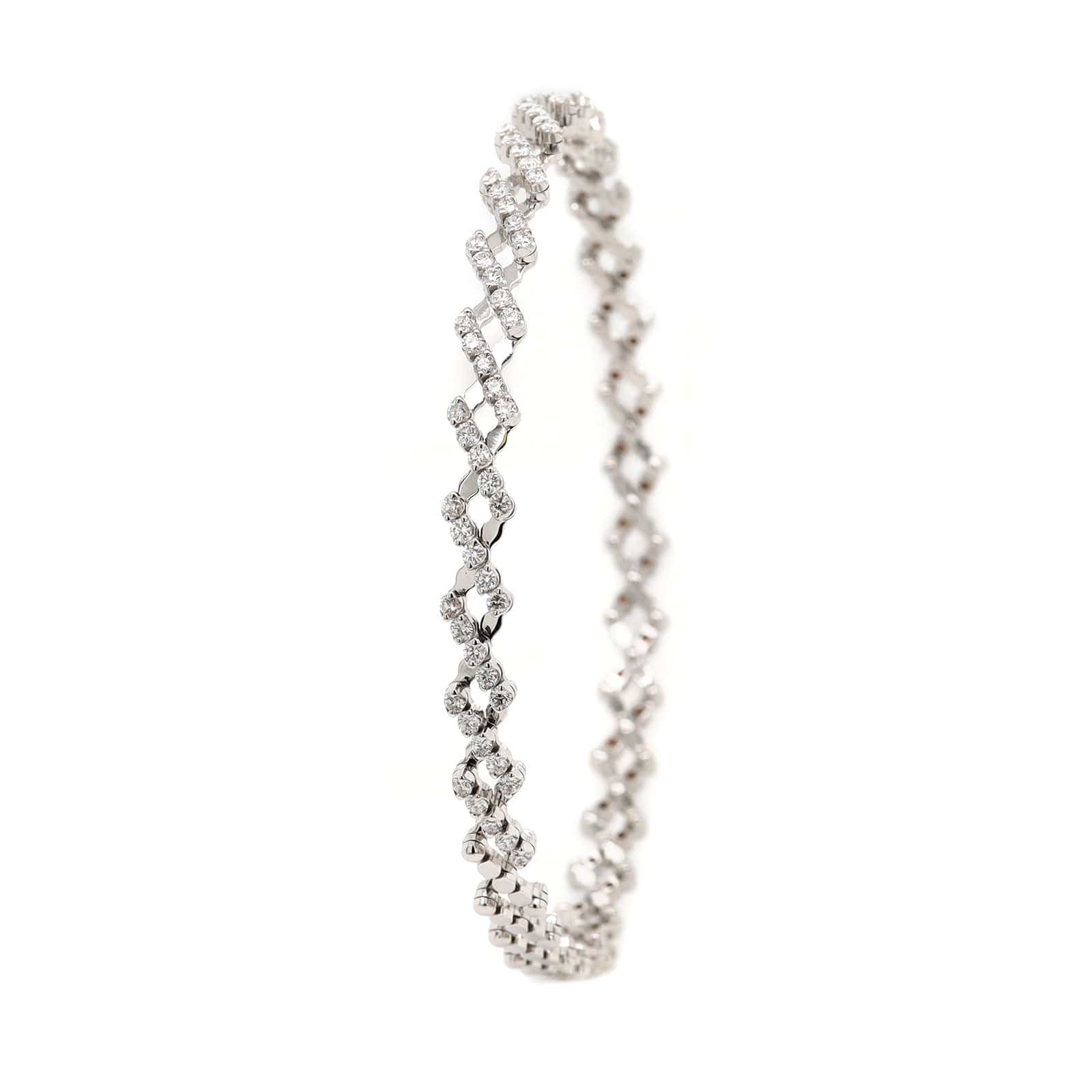18K White Gold 5 Row Adjustable Diamond Ring or Bracelet - Image 4