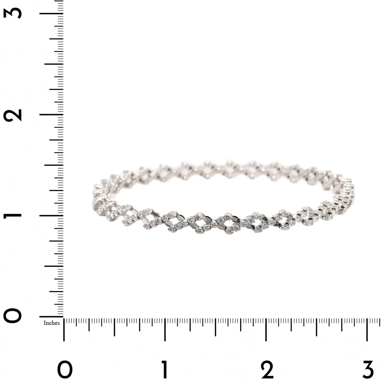 18K White Gold 5 Row Adjustable Diamond Ring or Bracelet - Image 7