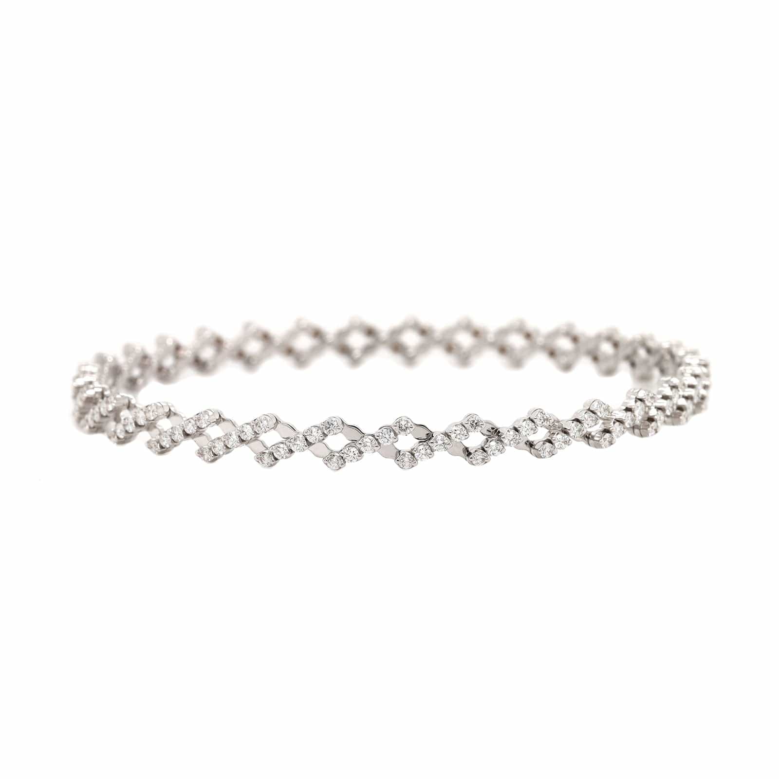 18K White Gold 5 Row Adjustable Diamond Ring or Bracelet - Image 9
