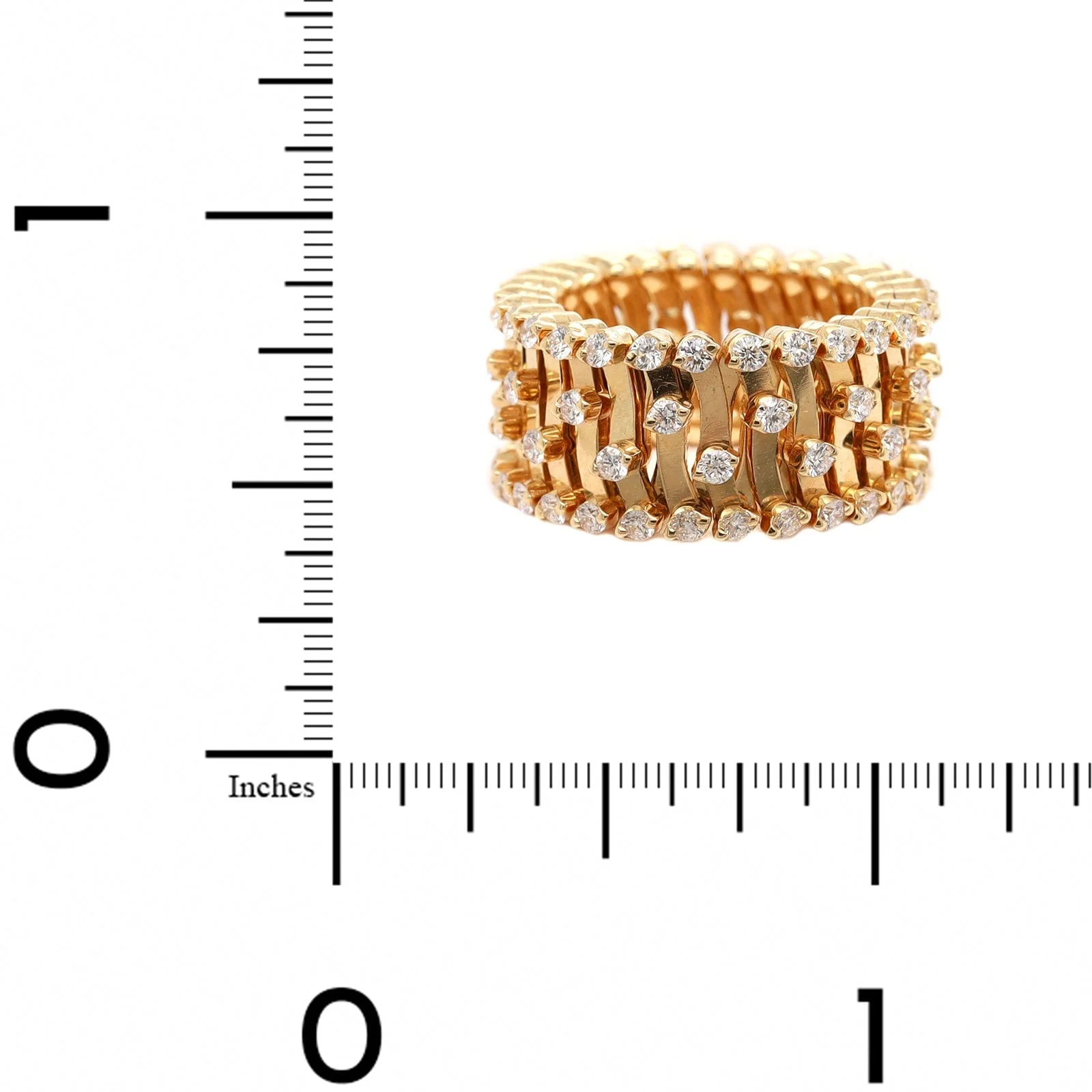 18K Yellow Gold Adjustable Diamond Ring or Bracelet - Image 7