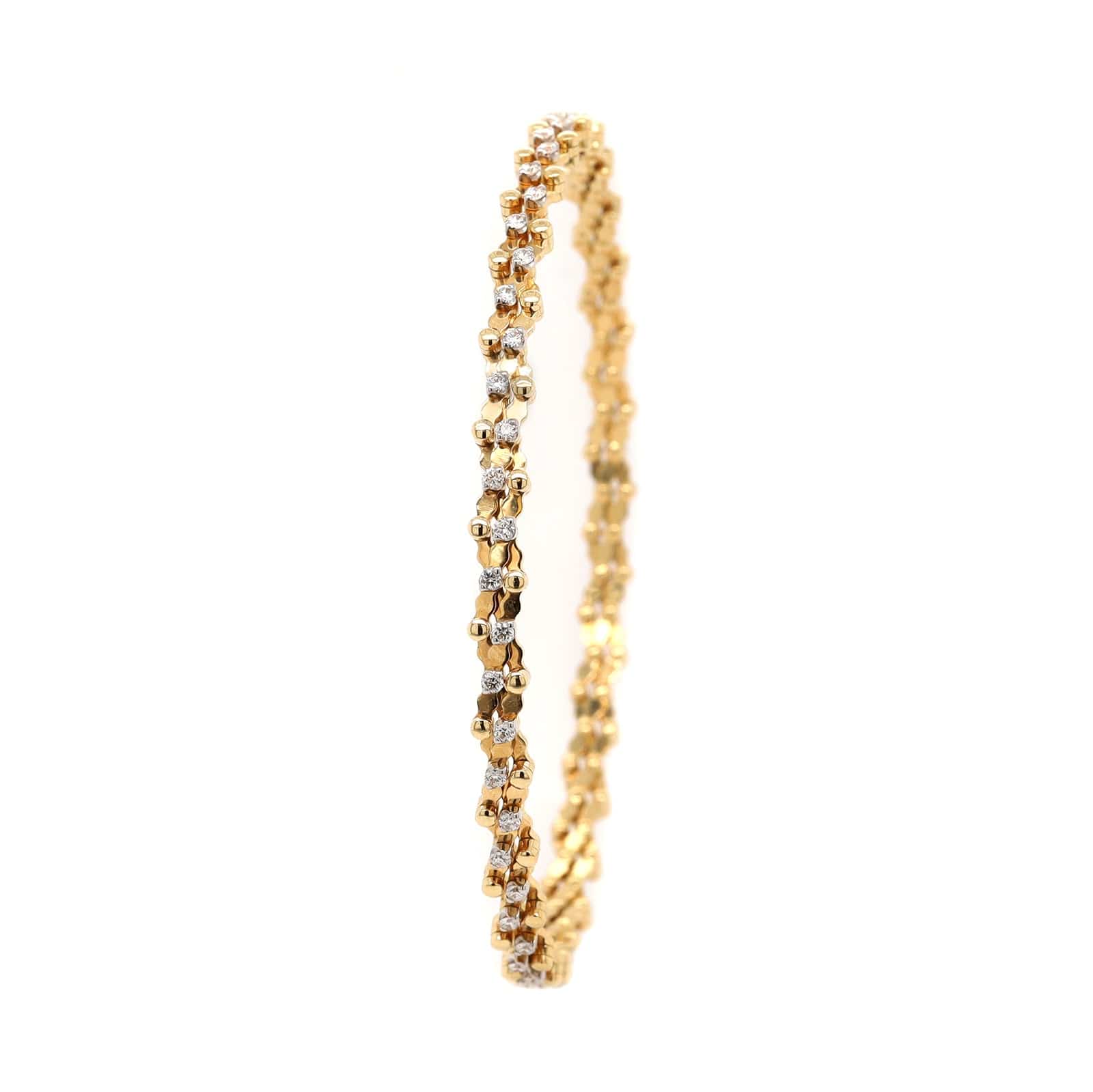 18K Yellow and White Gold Adjustable Diamond Ring or Bracelet - Image 4