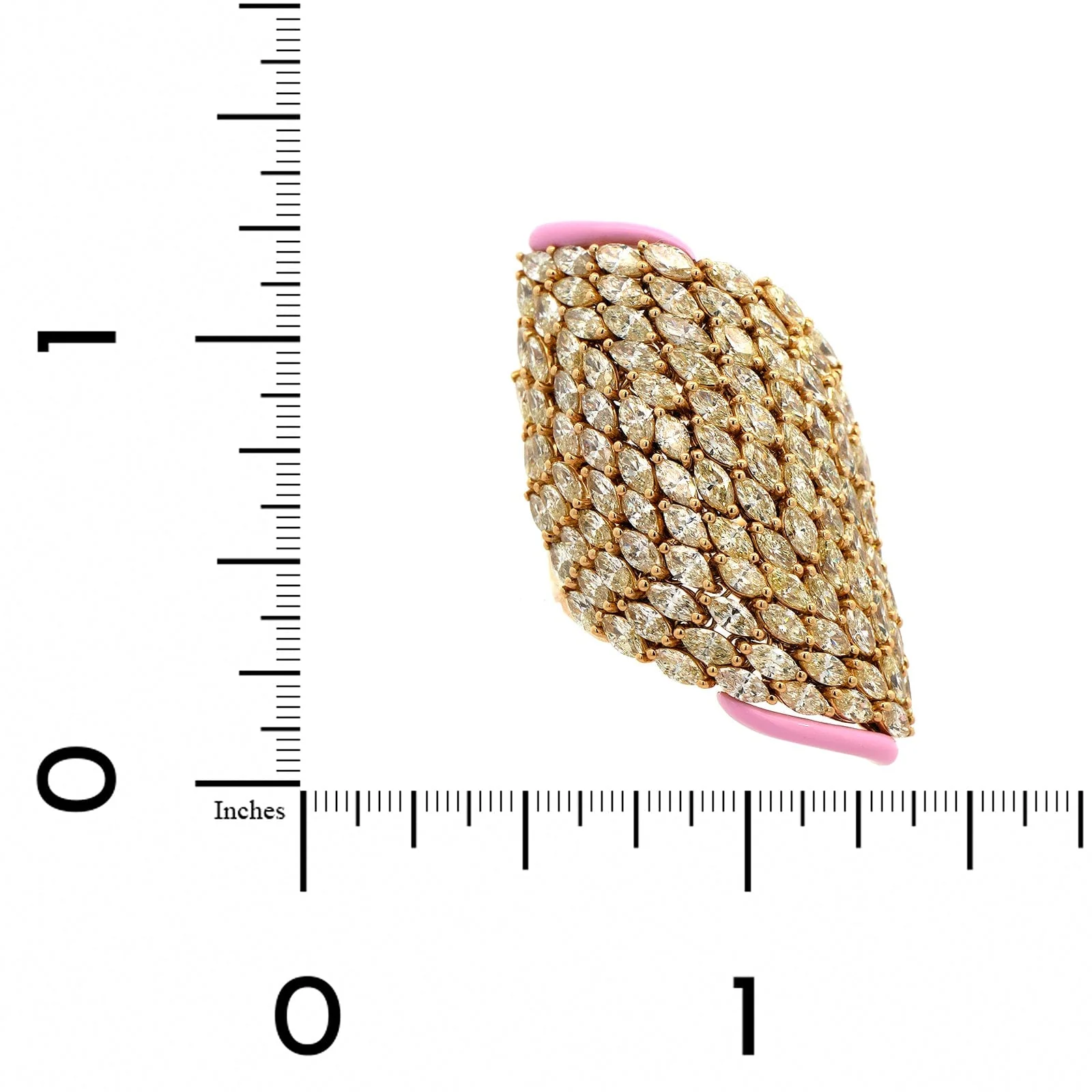 Etho Maria 18K Yellow Gold Asymmetrical Diamond Ring - Image 3