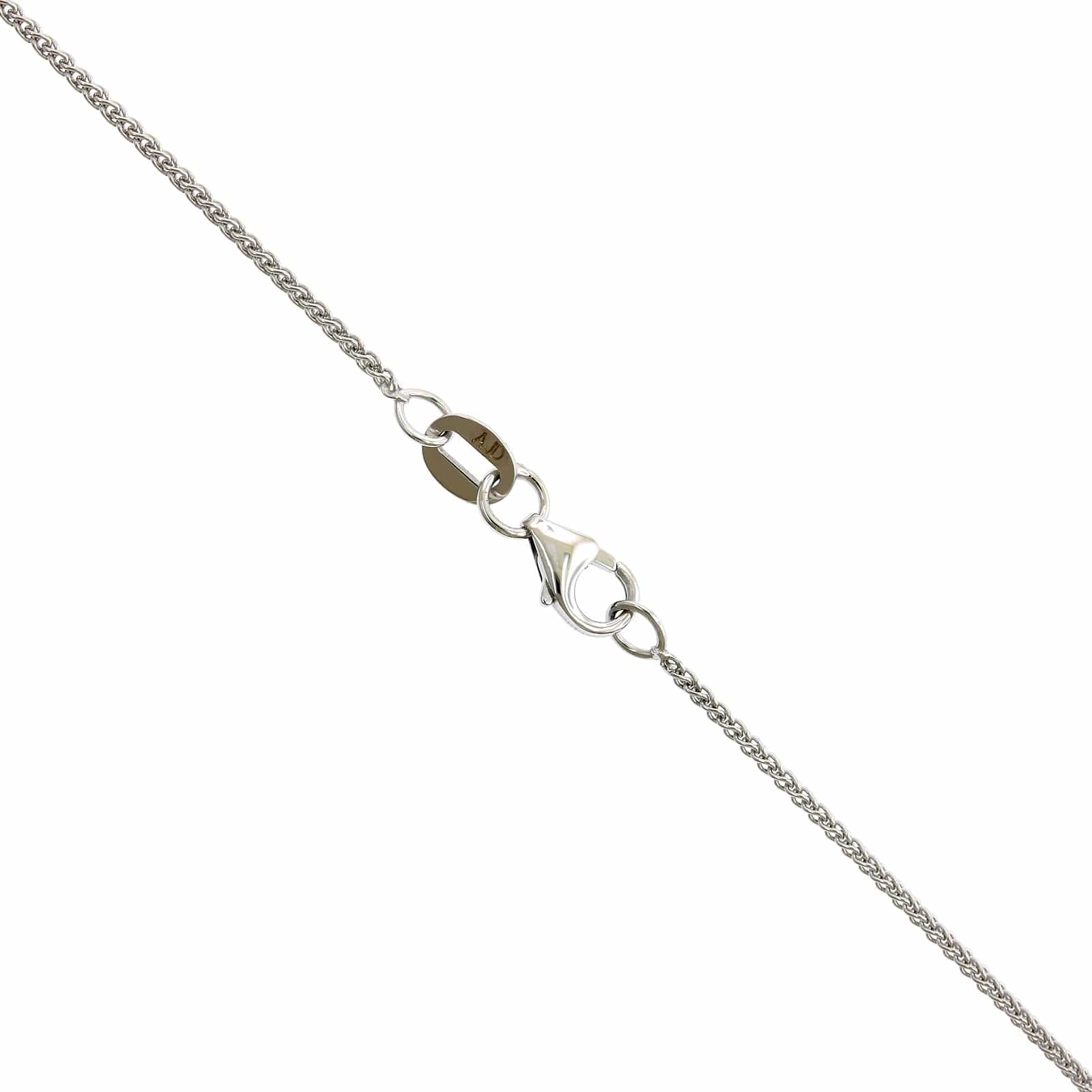 18K White Gold Bezel Set Diamond Pendant - Image 3