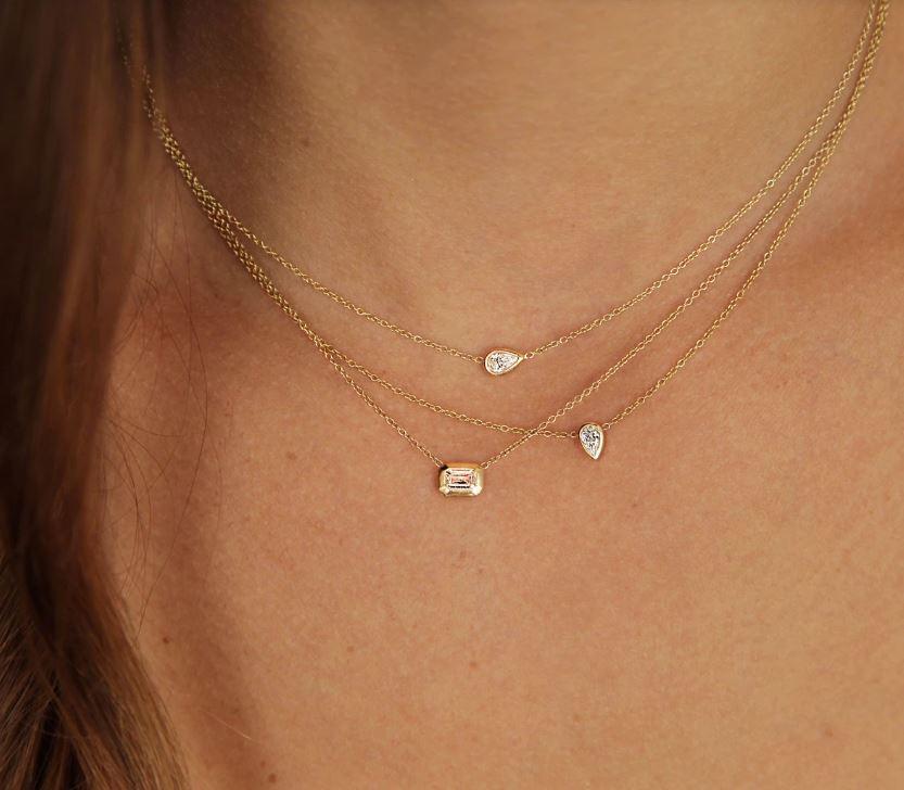 14K Yellow Gold Diamond Necklace - Image 2